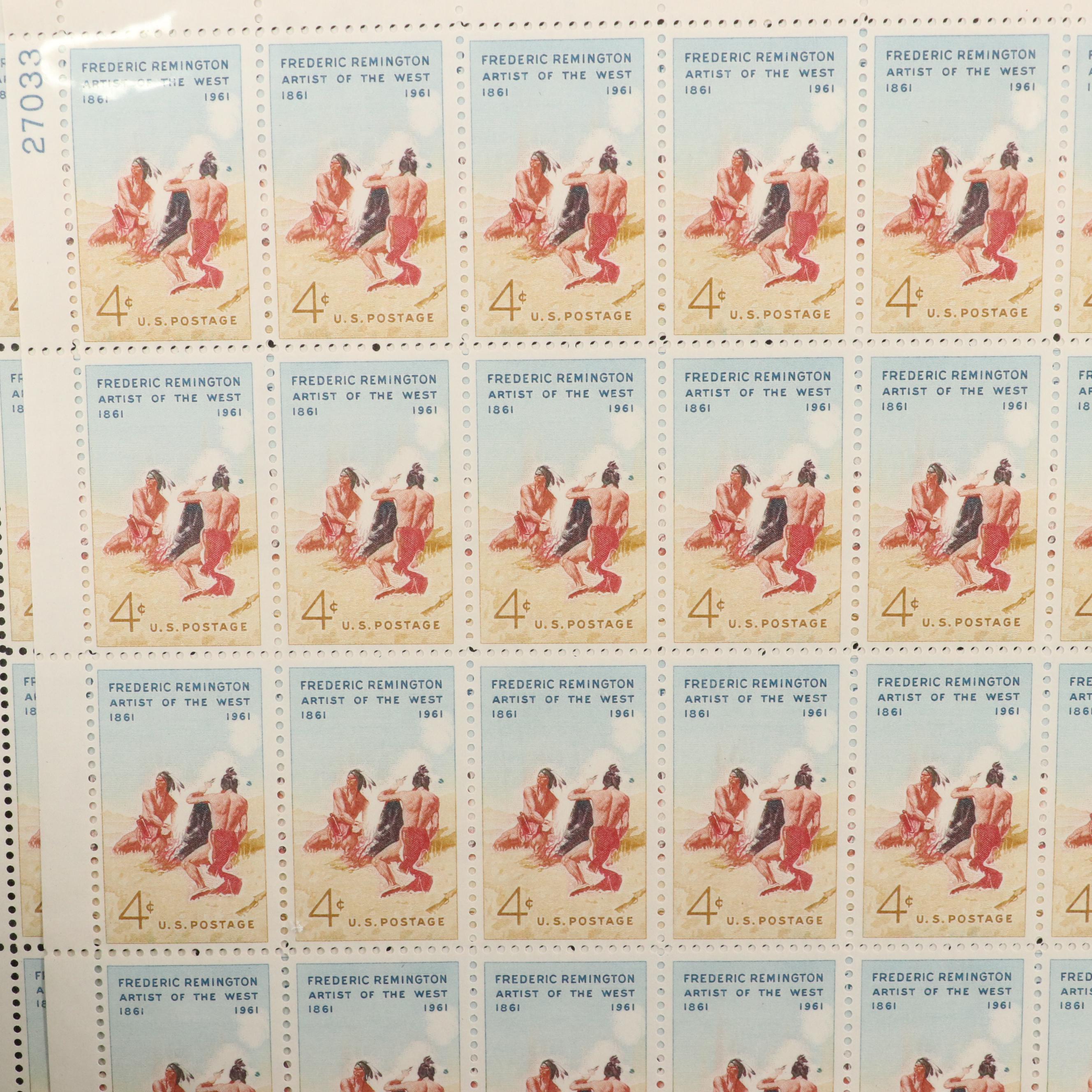 Over 400 Vintage U.S. Postage Stamp Sheets