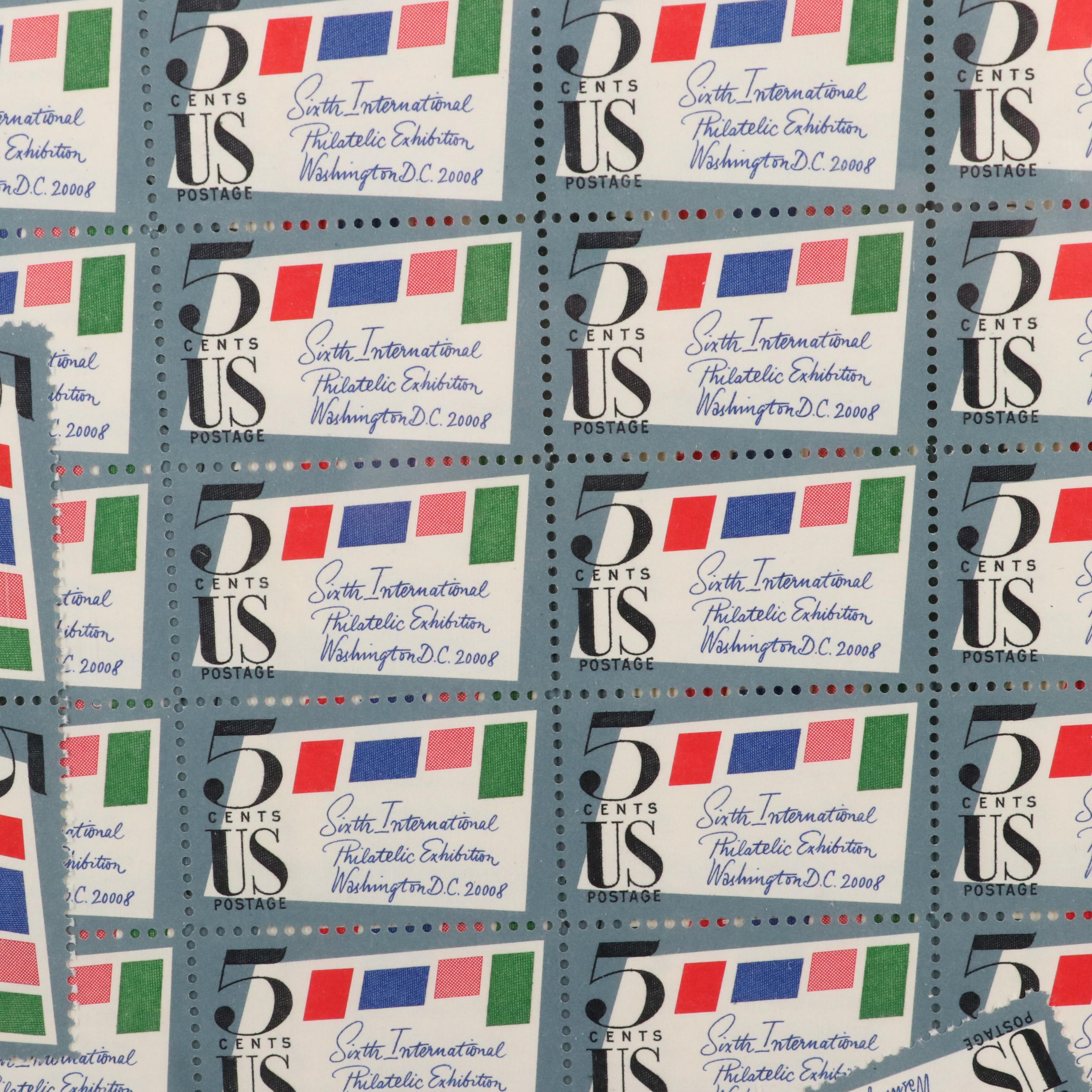 Over 400 Vintage U.S. Postage Stamp Sheets