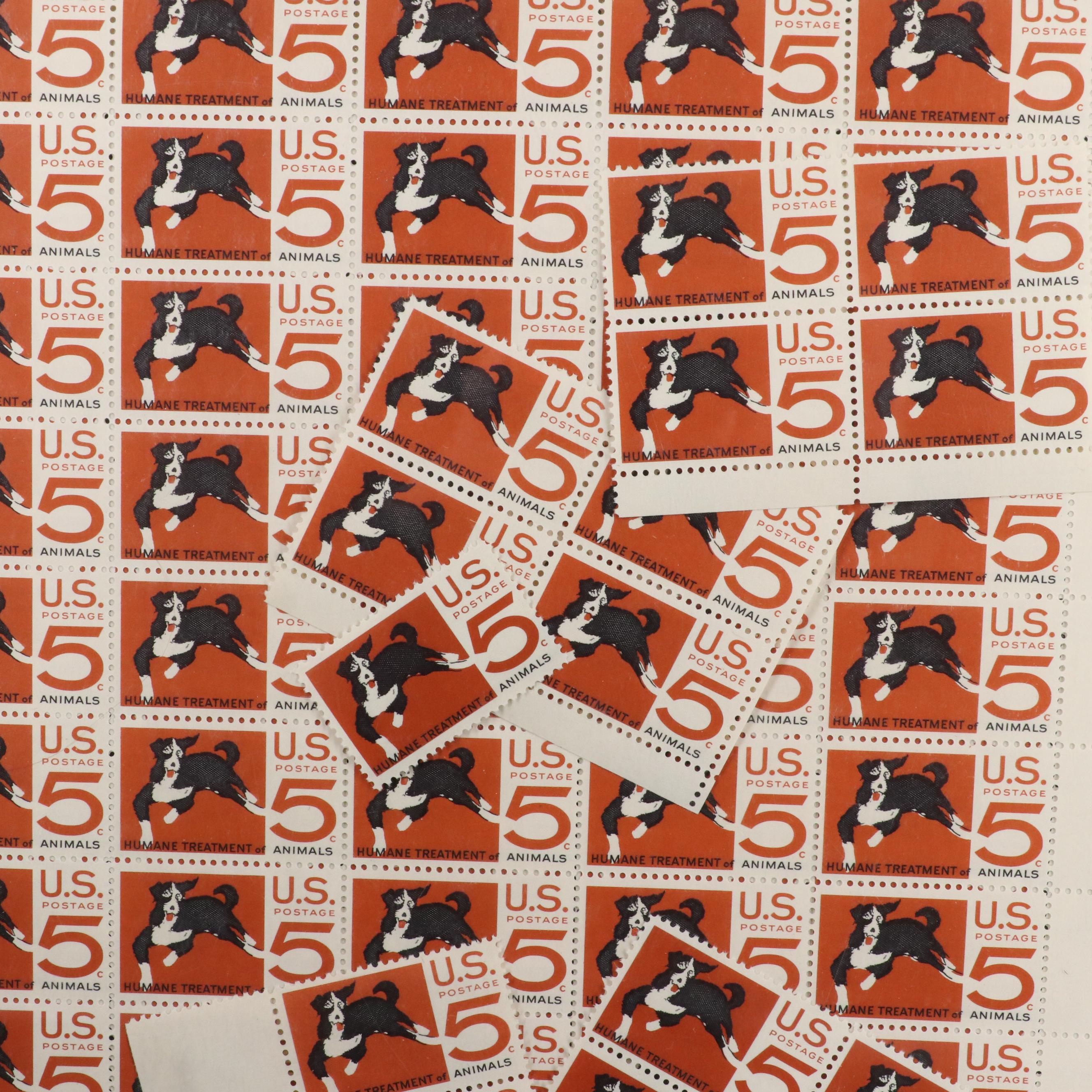 Over 400 Vintage U.S. Postage Stamp Sheets