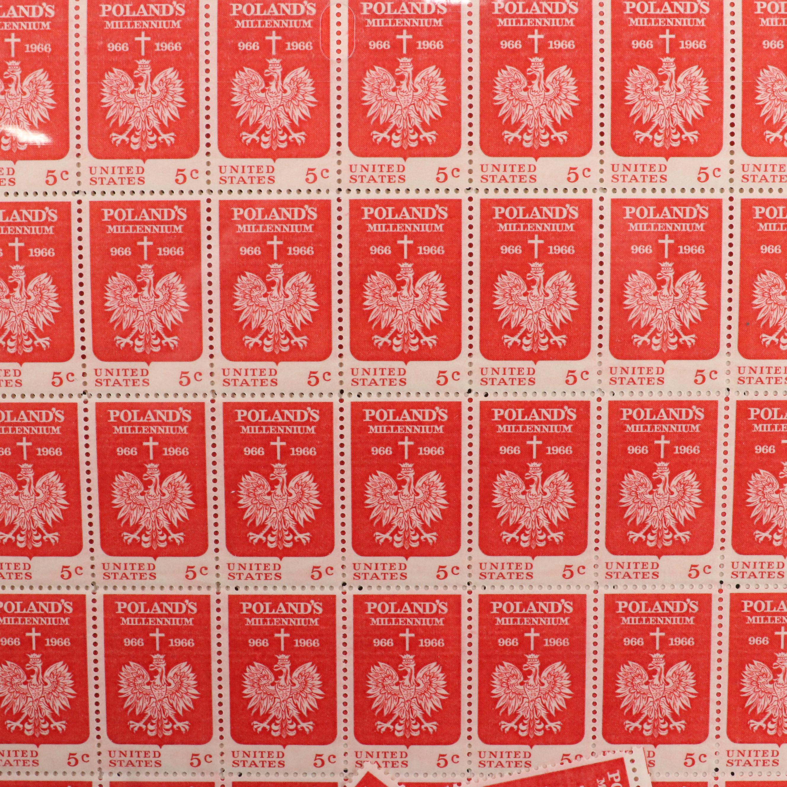 Over 400 Vintage U.S. Postage Stamp Sheets