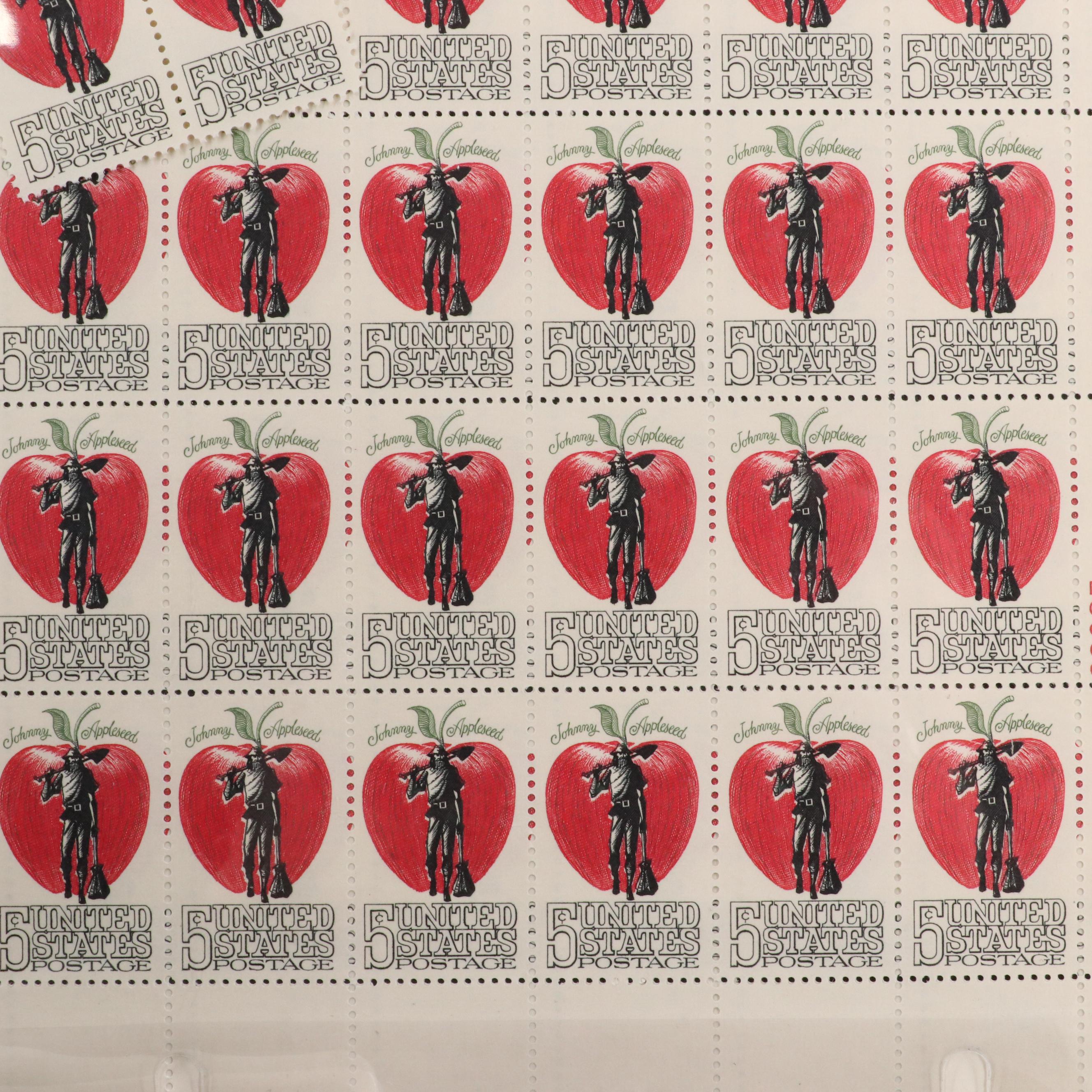 Over 400 Vintage U.S. Postage Stamp Sheets
