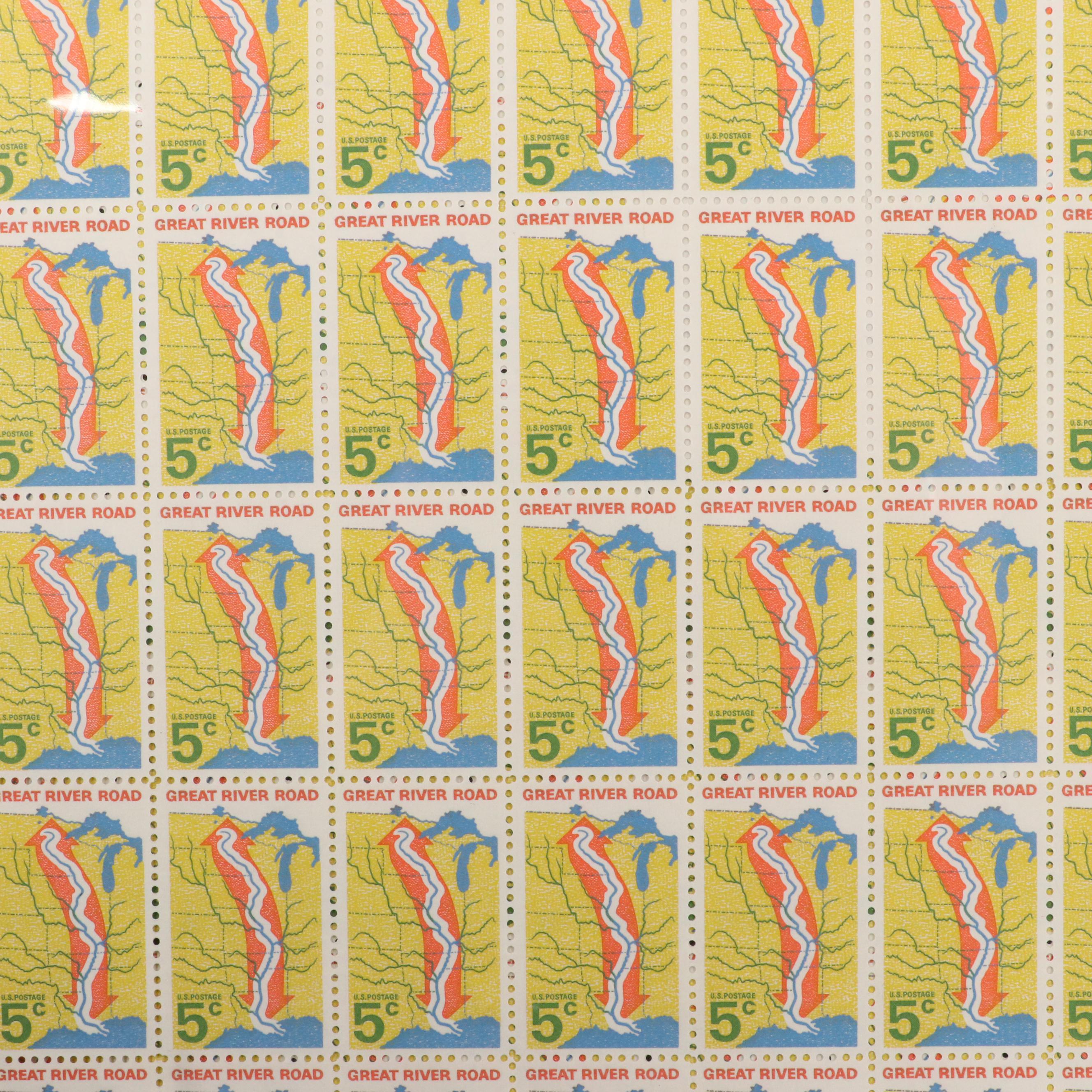 Over 400 Vintage U.S. Postage Stamp Sheets