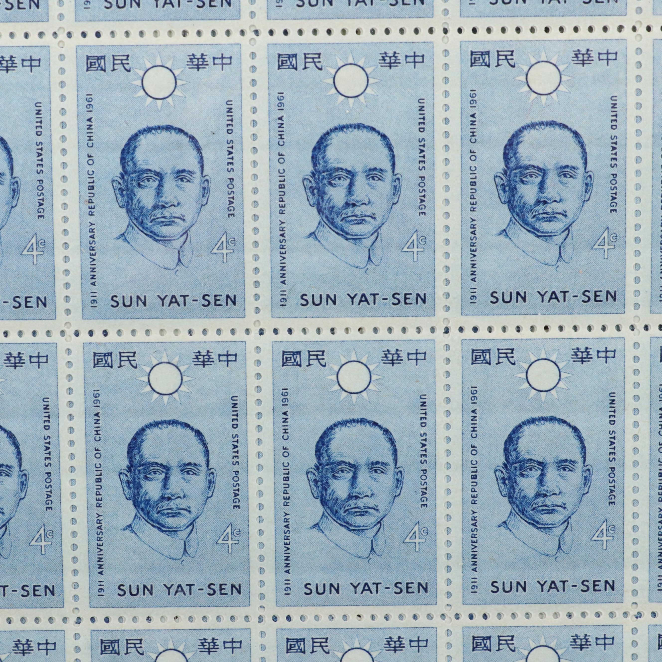 Over 400 Vintage U.S. Postage Stamp Sheets