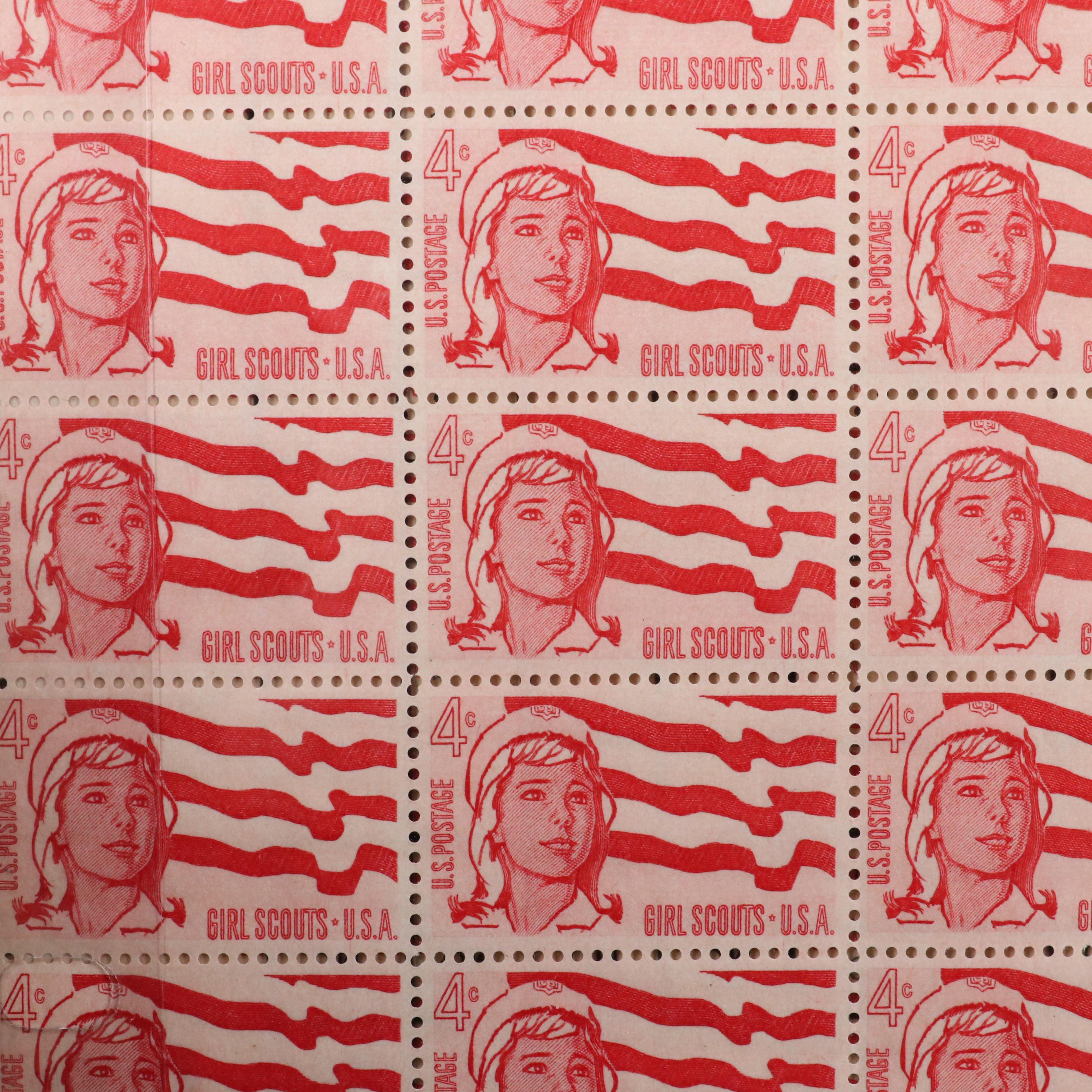 Over 400 Vintage U.S. Postage Stamp Sheets