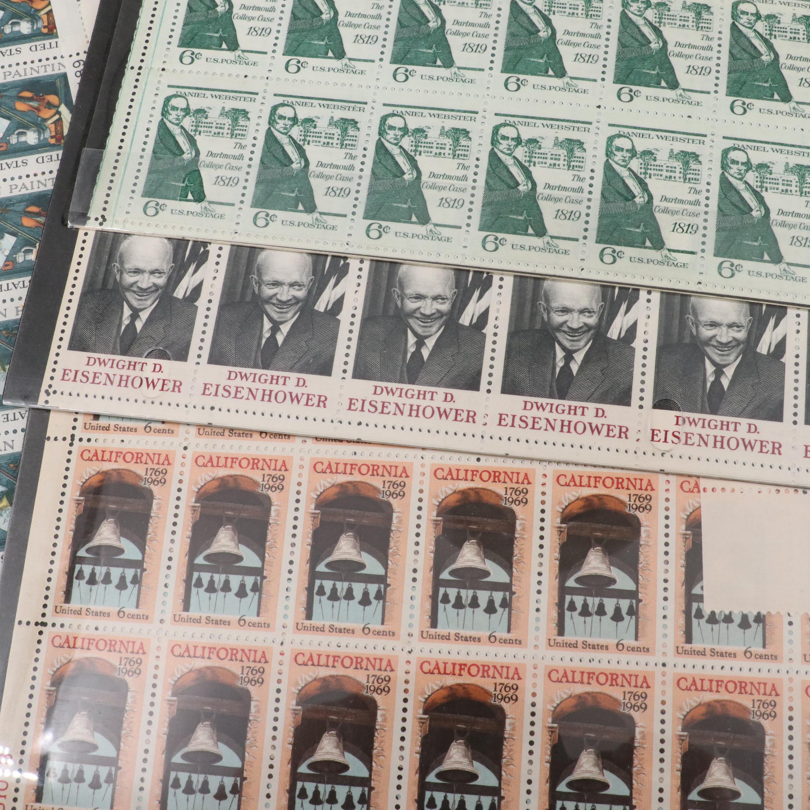 Over 400 Vintage U.S. Postage Stamp Sheets