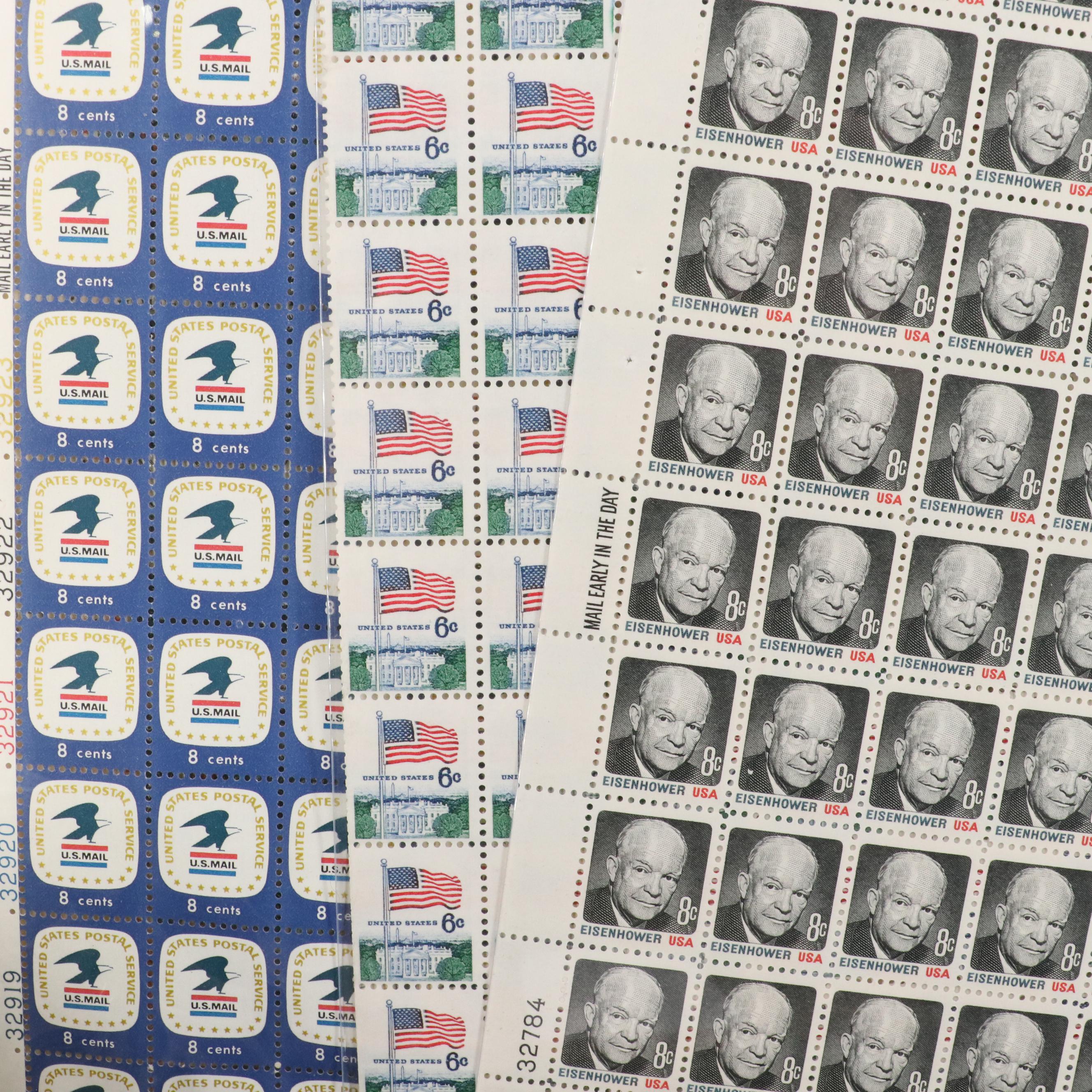 Over 400 Vintage U.S. Postage Stamp Sheets