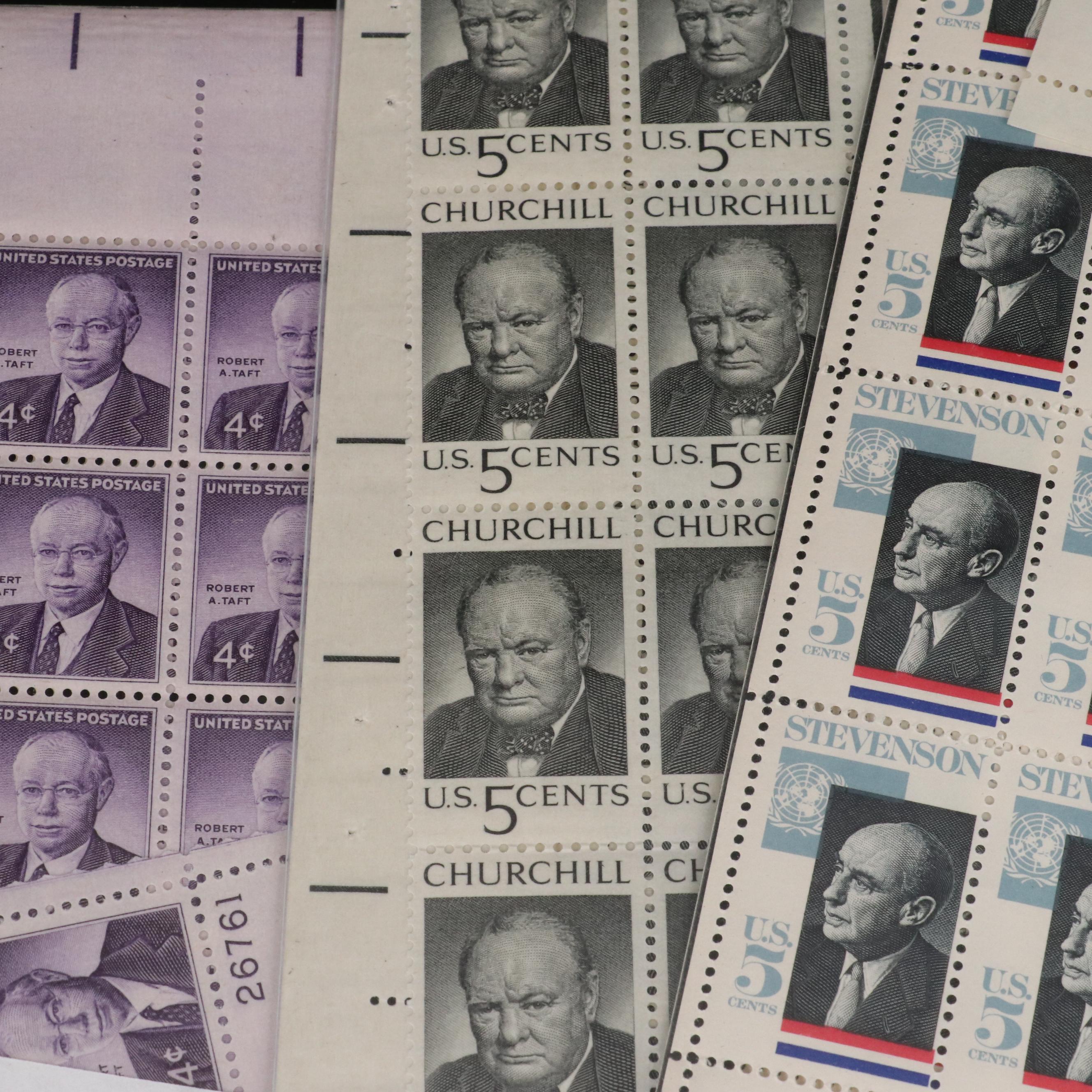 Over 400 Vintage U.S. Postage Stamp Sheets