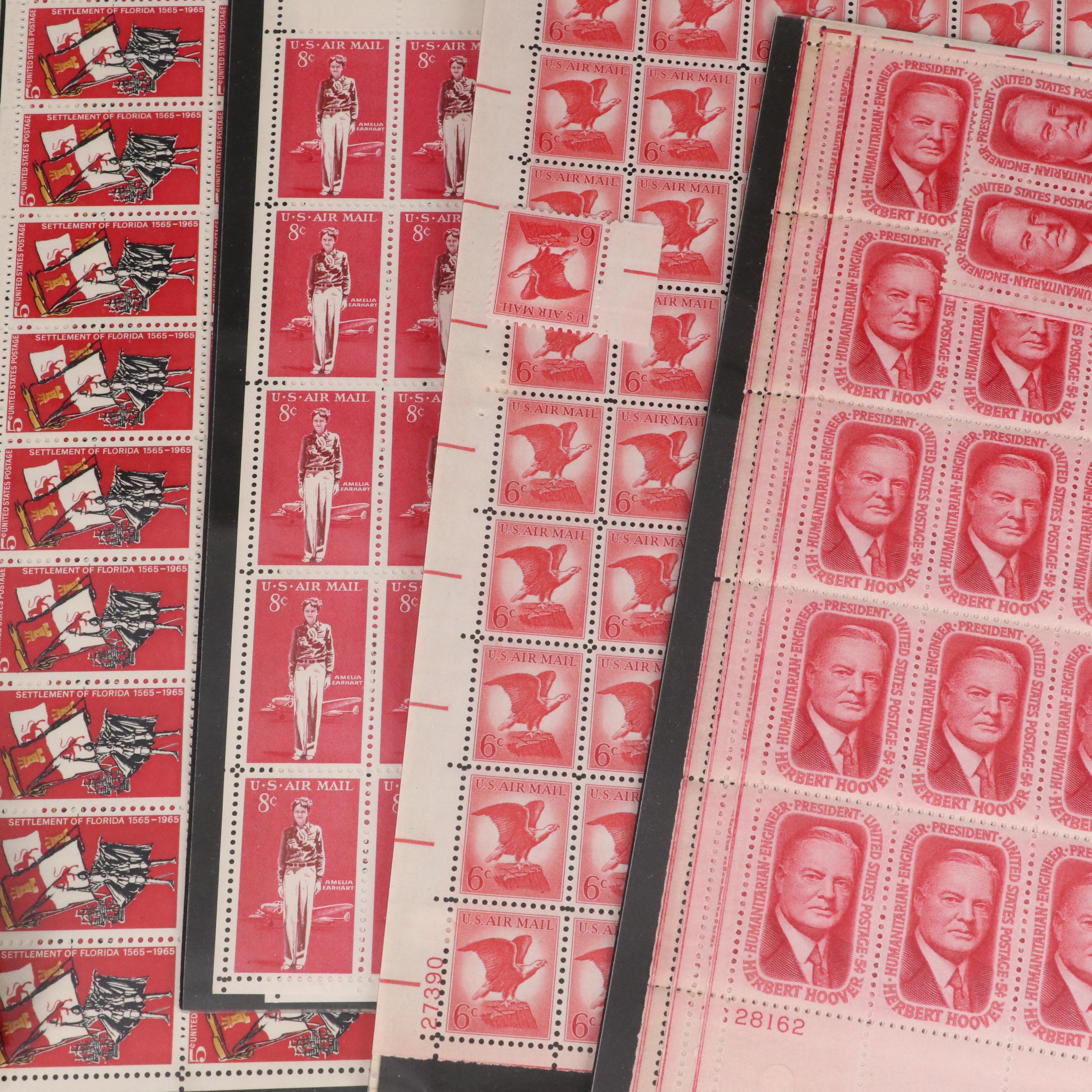 Over 400 Vintage U.S. Postage Stamp Sheets