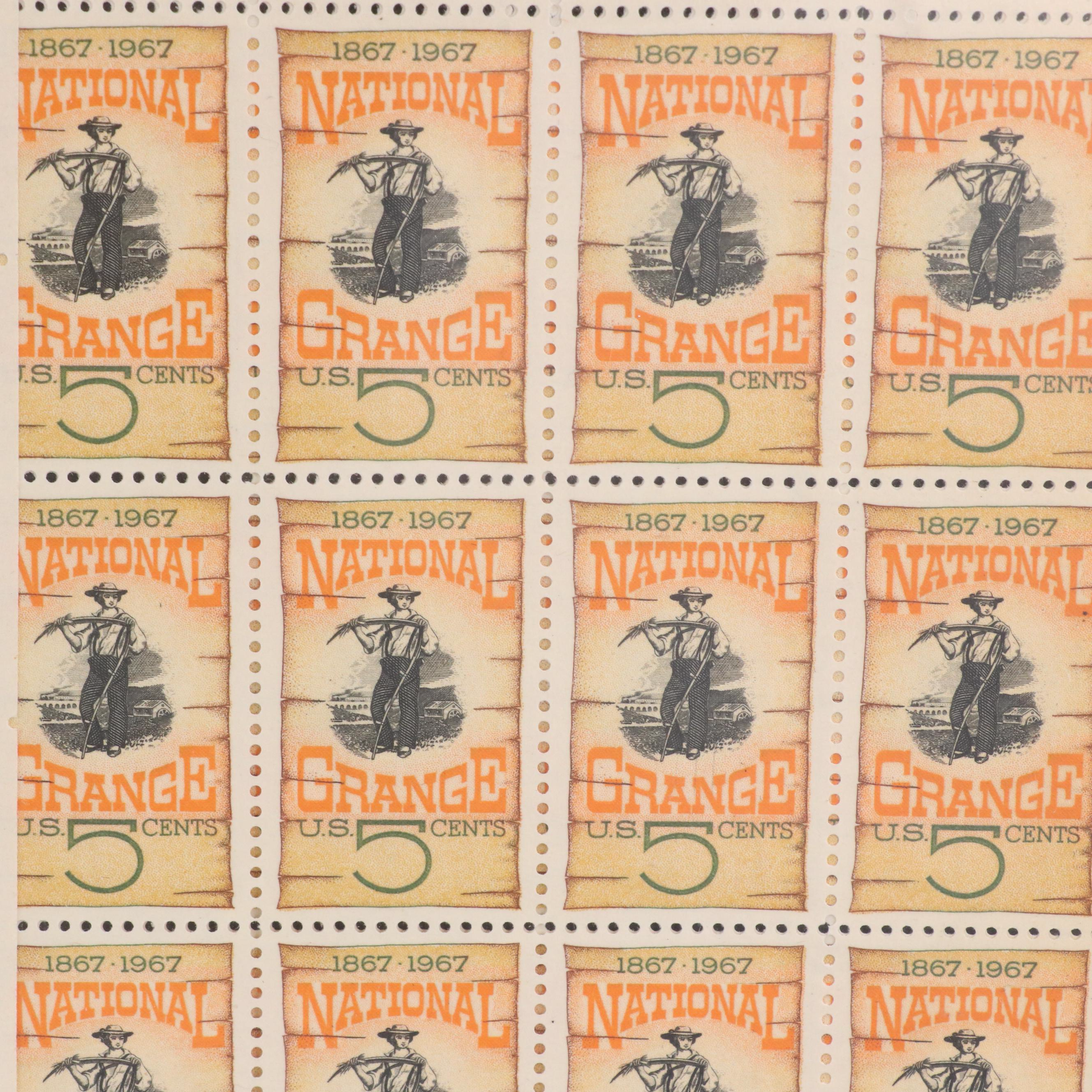 Over 400 Vintage U.S. Postage Stamp Sheets