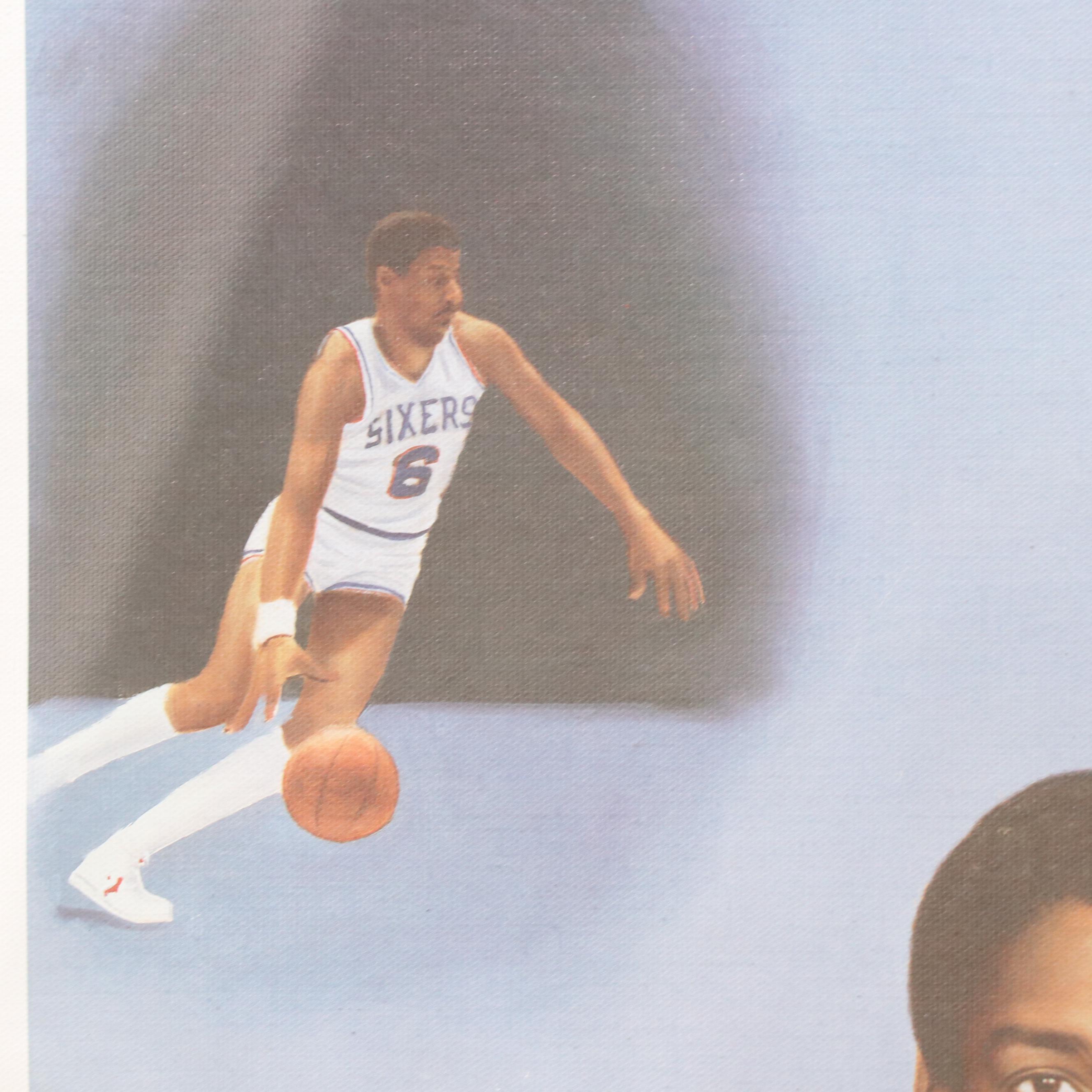 Diamond Portraits Julius Erving Offset Lithograph