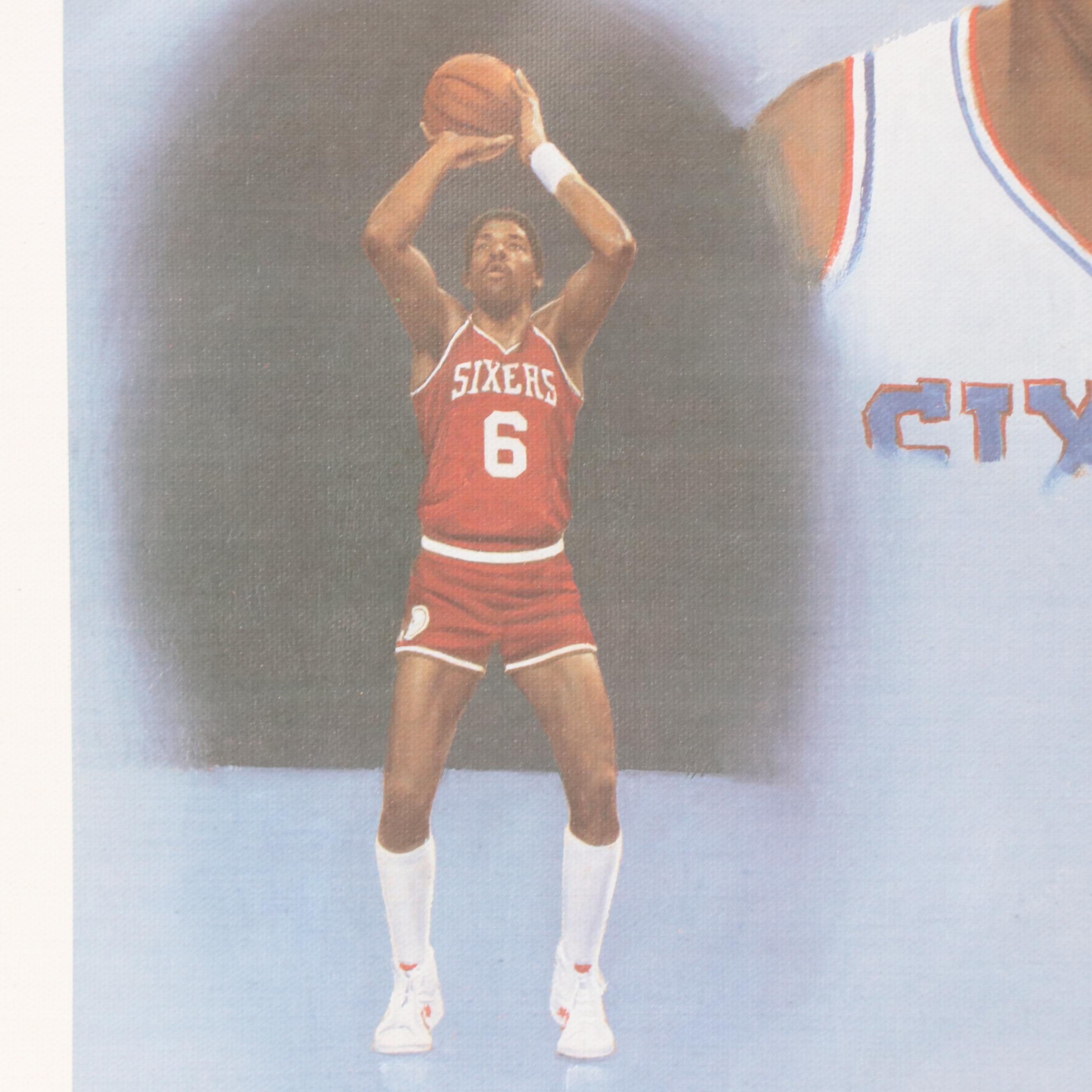 Diamond Portraits Julius Erving Offset Lithograph