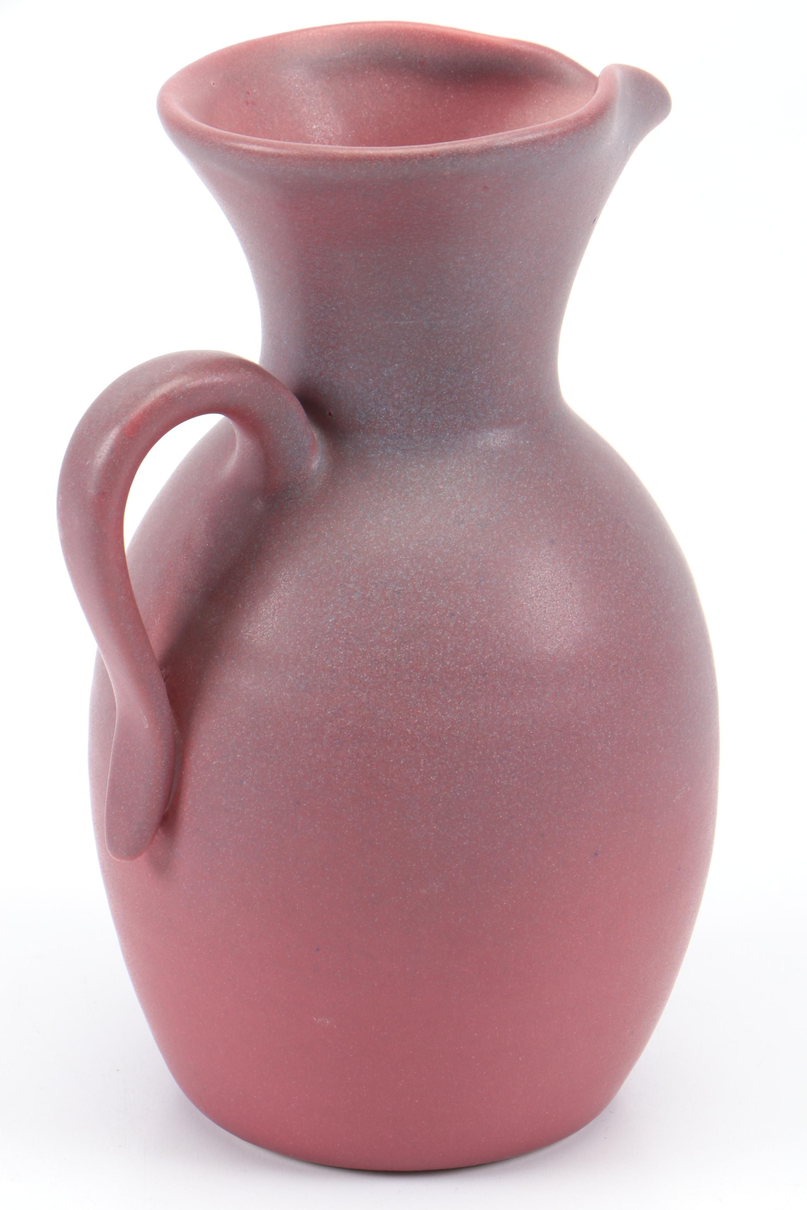 Van Briggle Pottery Mulberry Ceramic Pitcher and Mini Pitcher