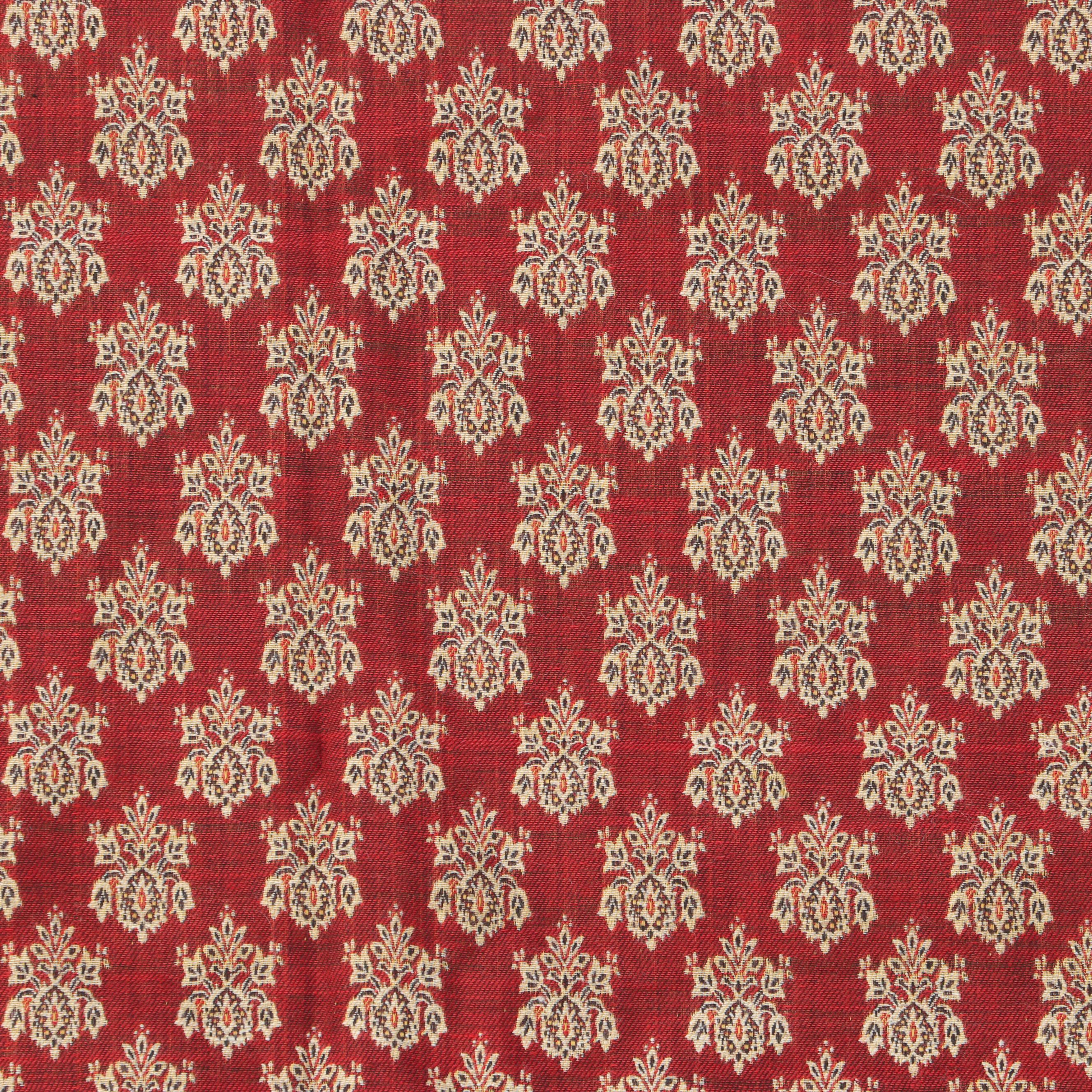 Handmade South Asian Screen Printed Cotton Textile Coverlet, Other Woven Textile