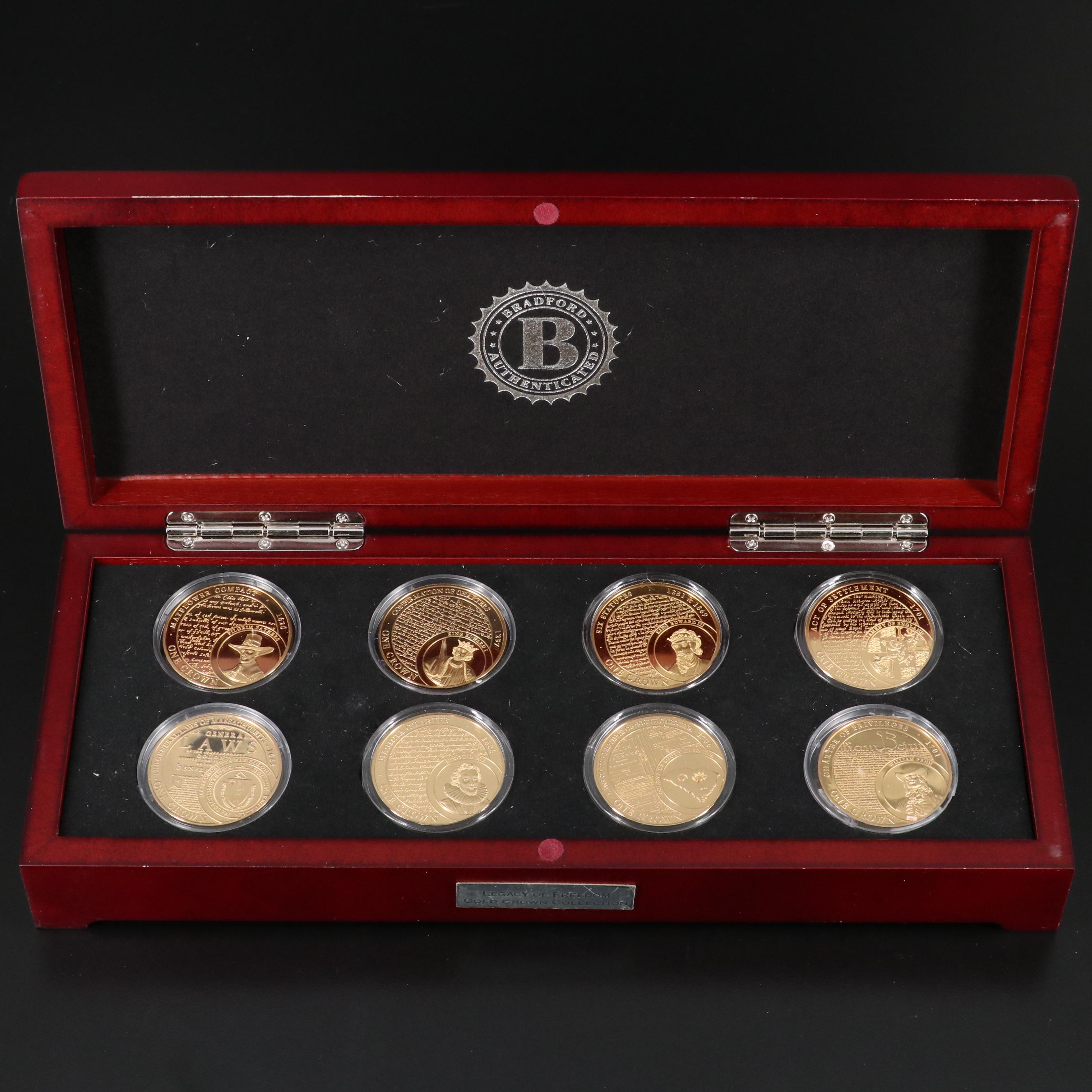 2016 Gold Plated Set of One Crown Coins With Queen Elizabeth