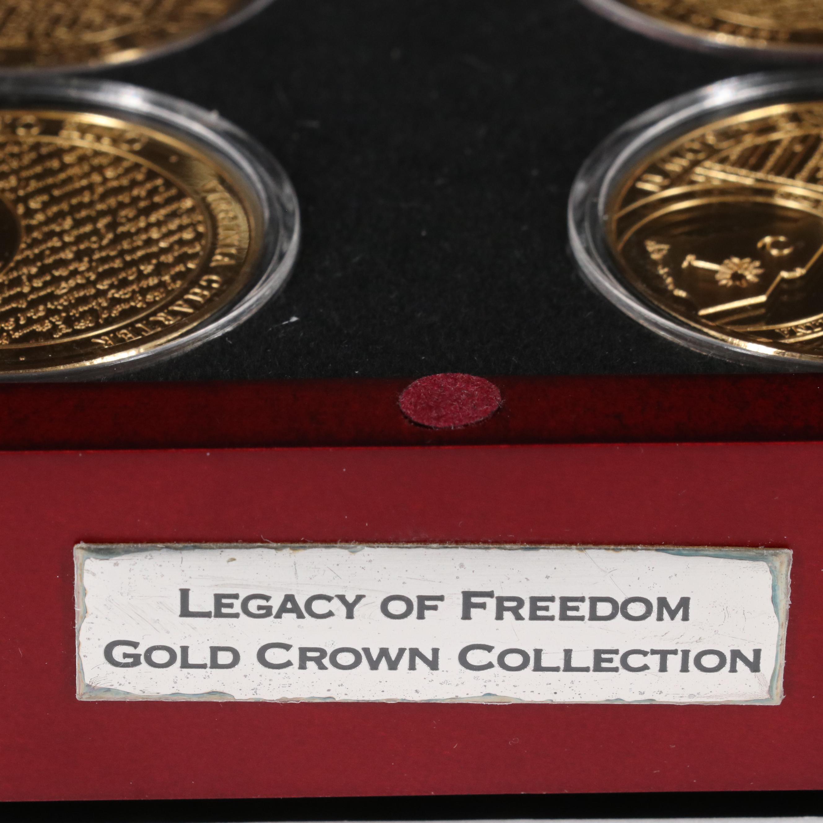 2016 Gold Plated Set of One Crown Coins With Queen Elizabeth