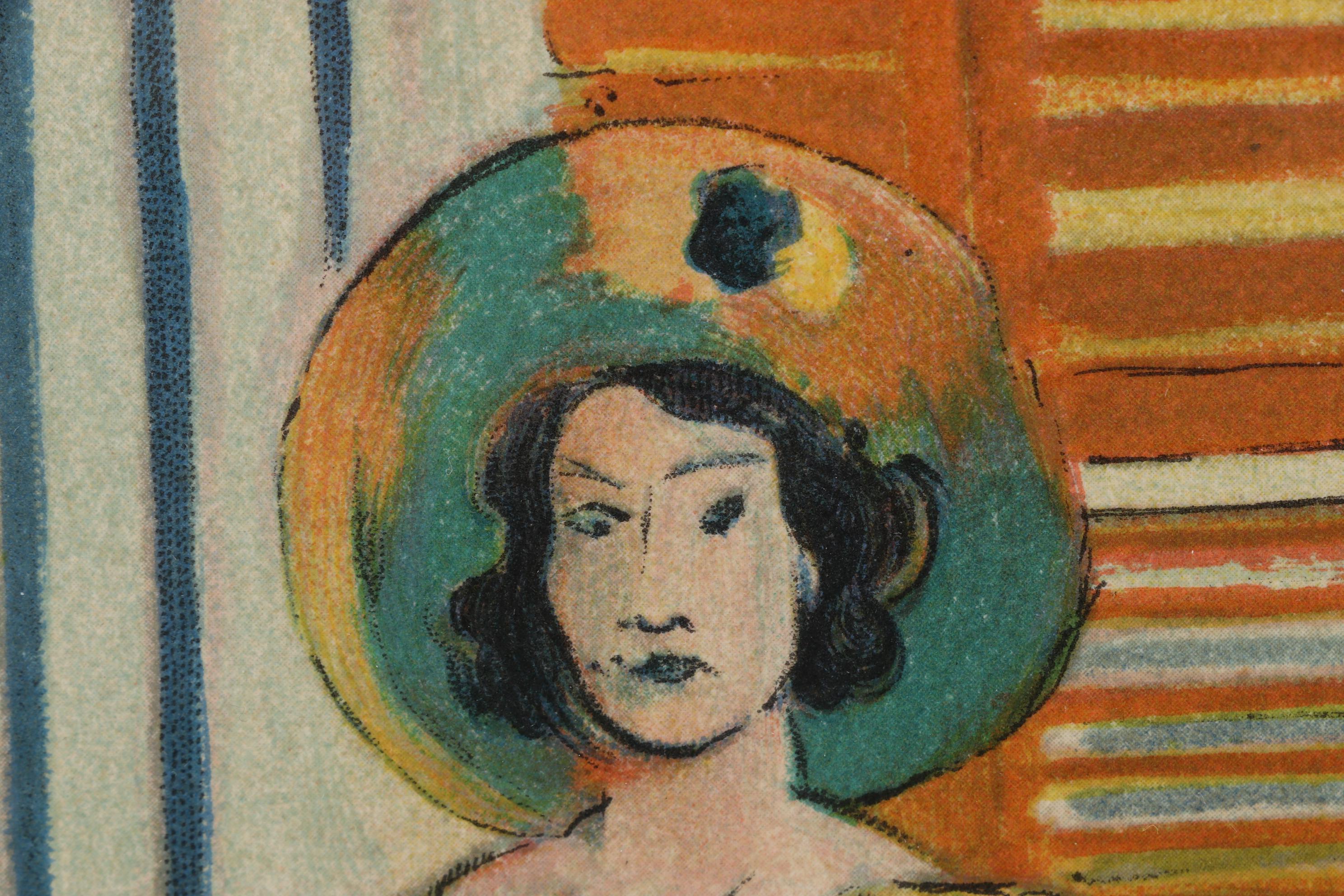 Henri Matisse Color Lithograph "The Yellow Dress," 1955