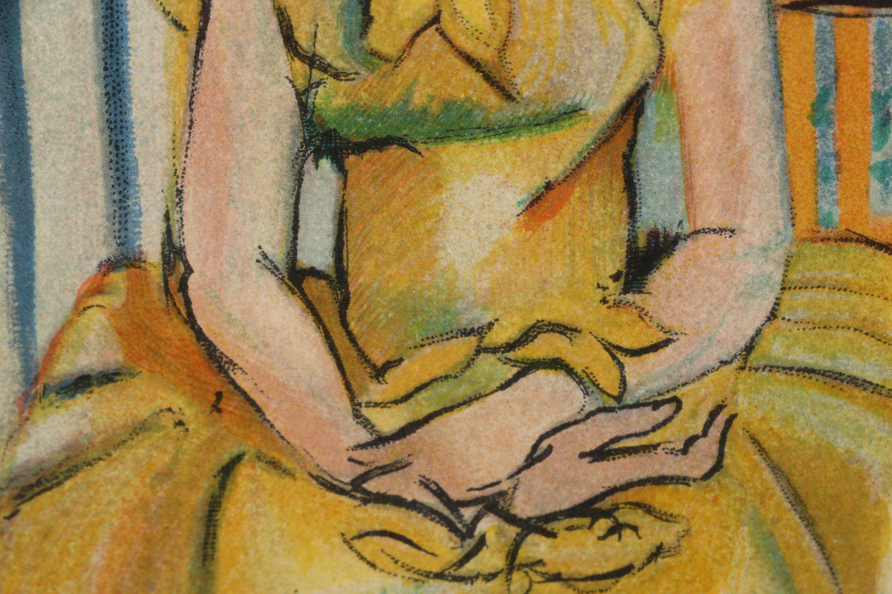 Henri Matisse Color Lithograph "The Yellow Dress," 1955