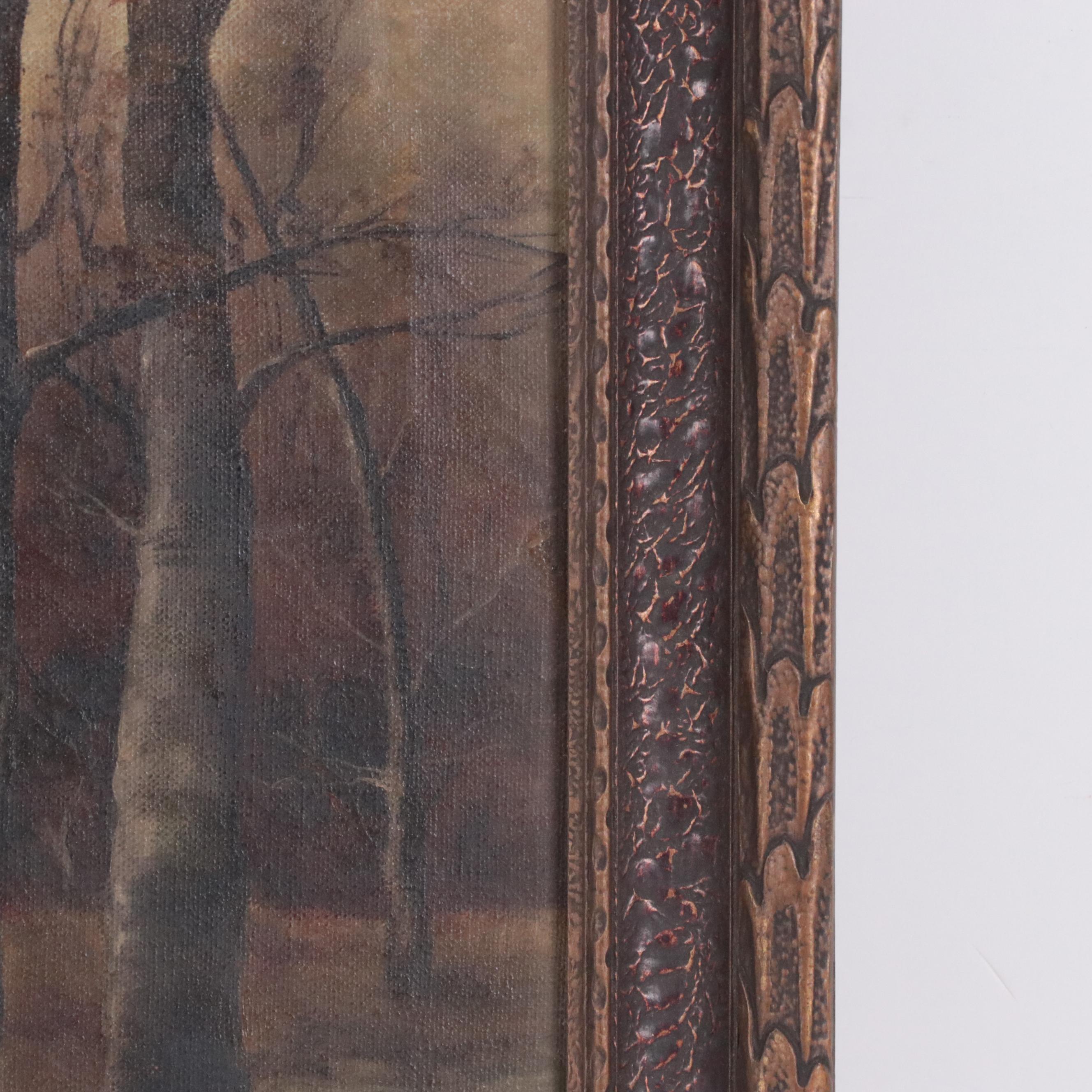 Margaret Walton Oil Painting of Wooded Landscape, 1924