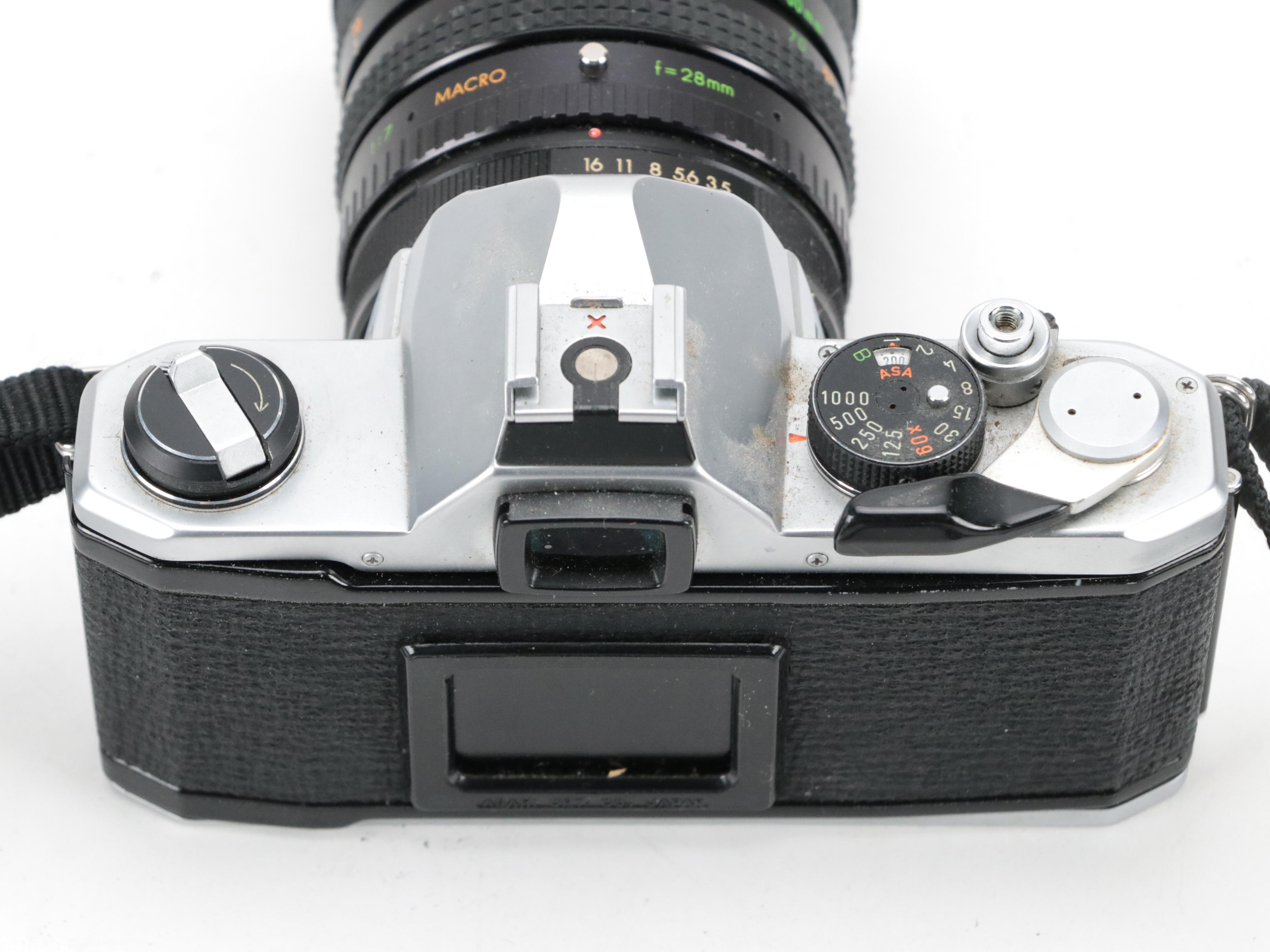 Pentax MX and K1000 Cameras with Lenses, Cases, and More Accessories