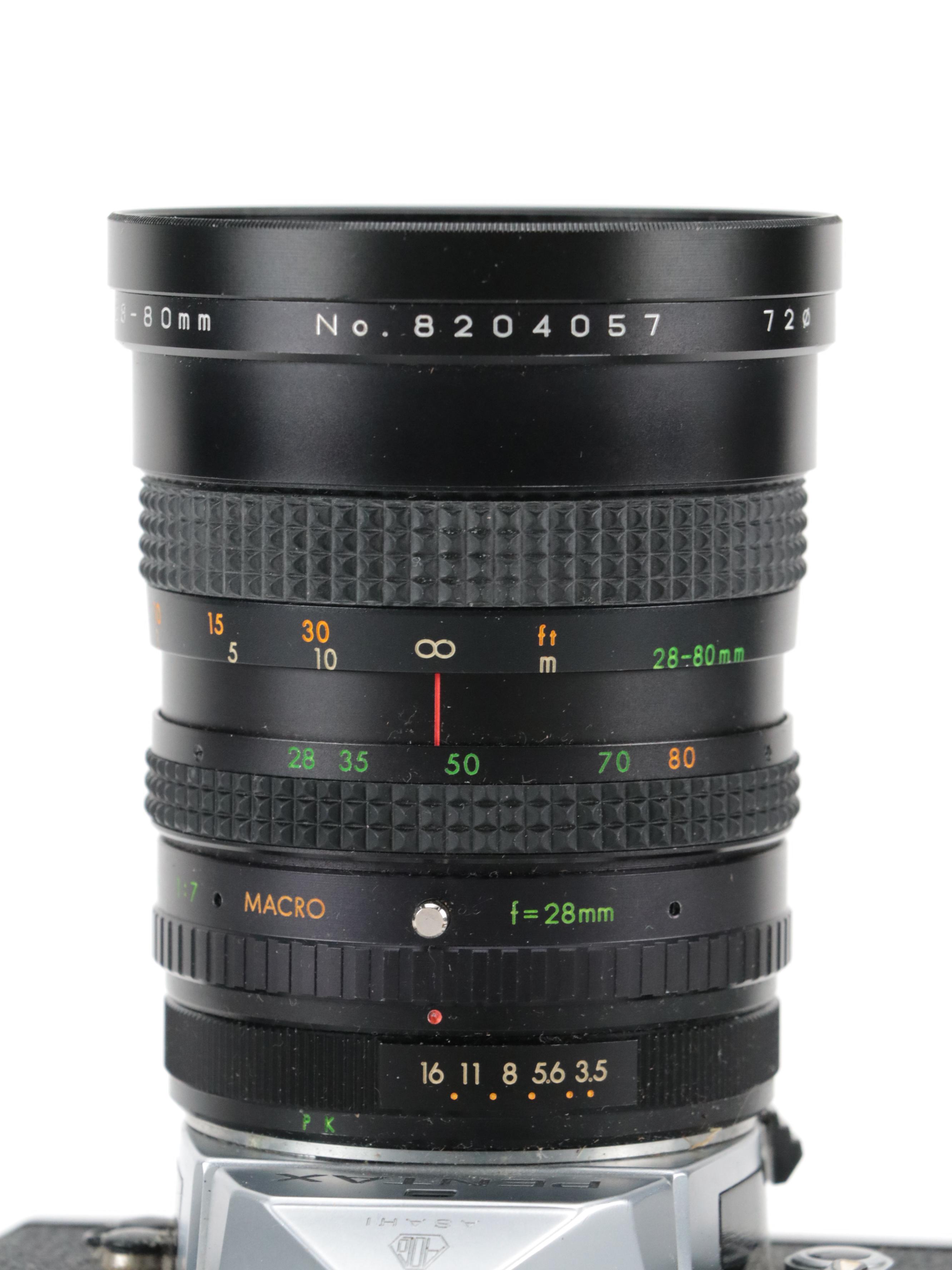 Pentax MX and K1000 Cameras with Lenses, Cases, and More Accessories