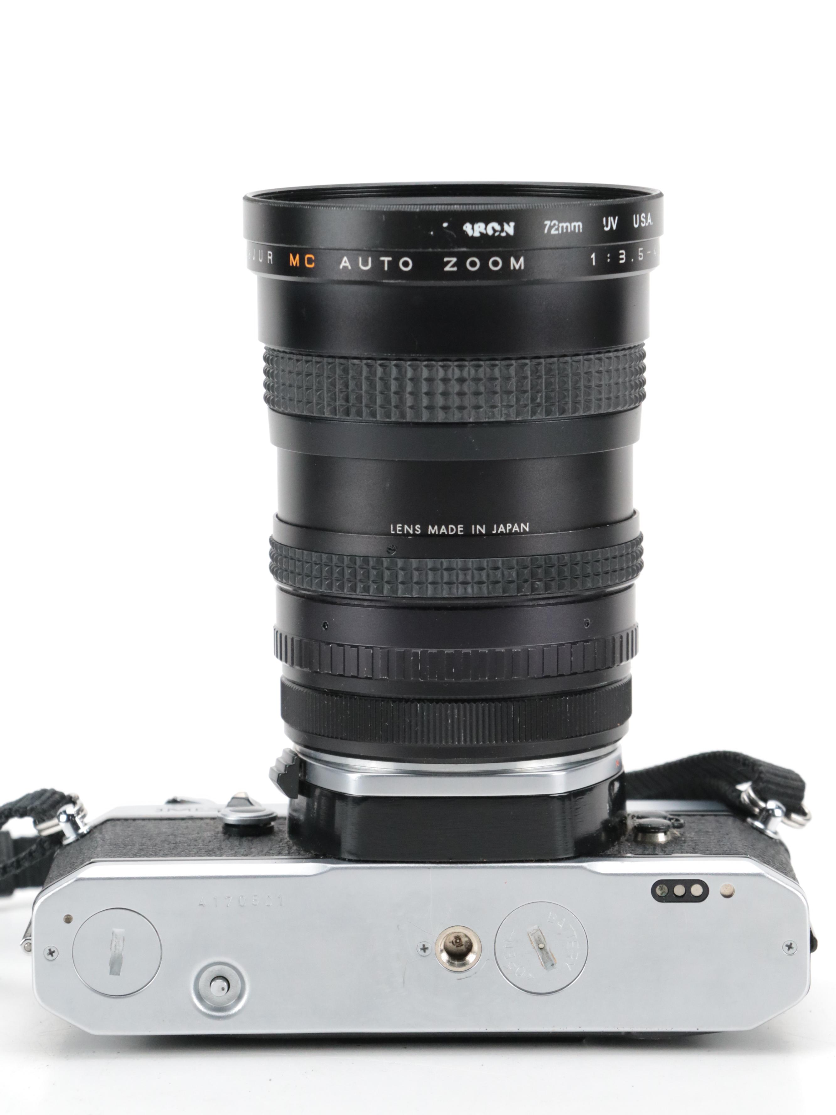 Pentax MX and K1000 Cameras with Lenses, Cases, and More Accessories