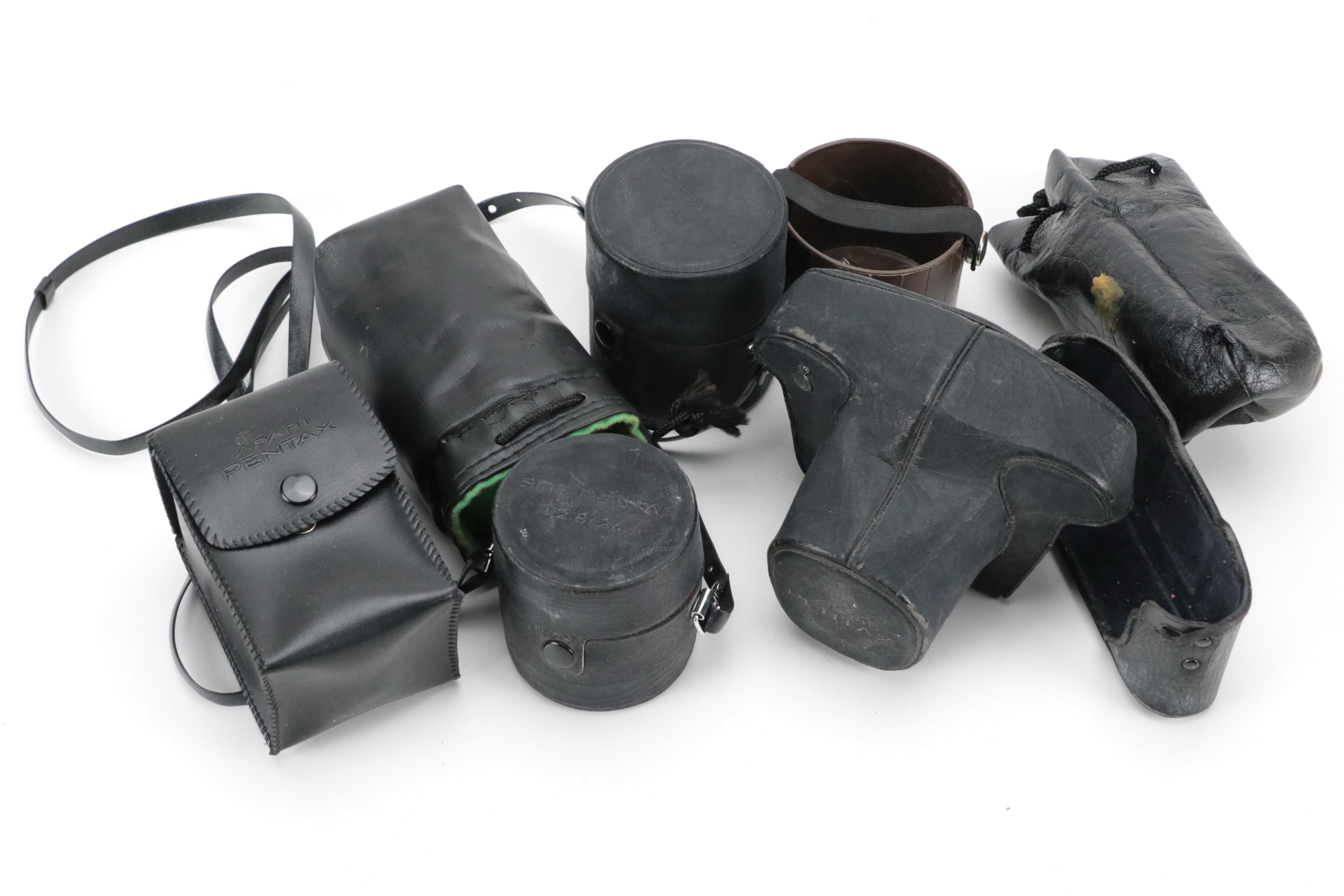Pentax MX and K1000 Cameras with Lenses, Cases, and More Accessories