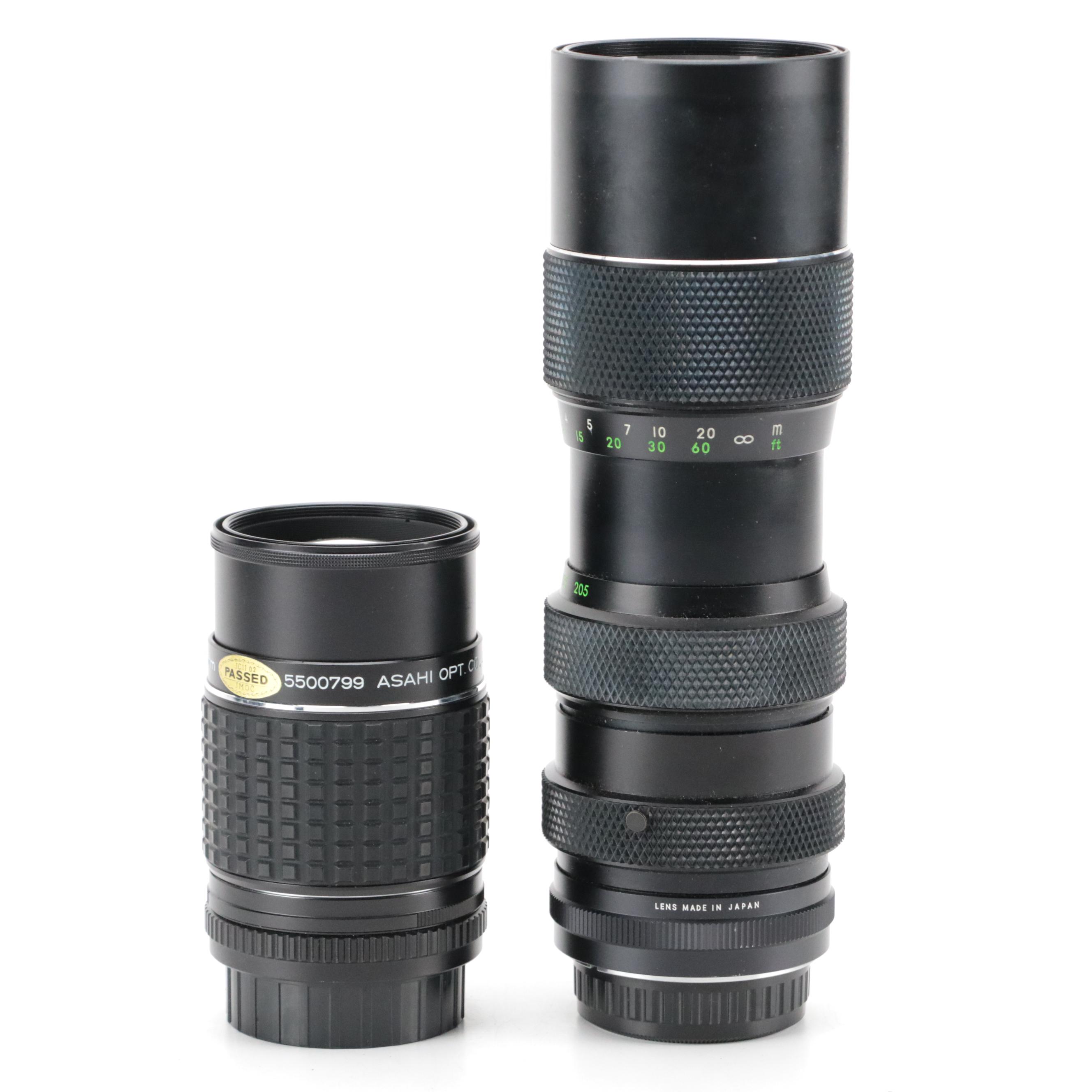 Pentax MX and K1000 Cameras with Lenses, Cases, and More Accessories