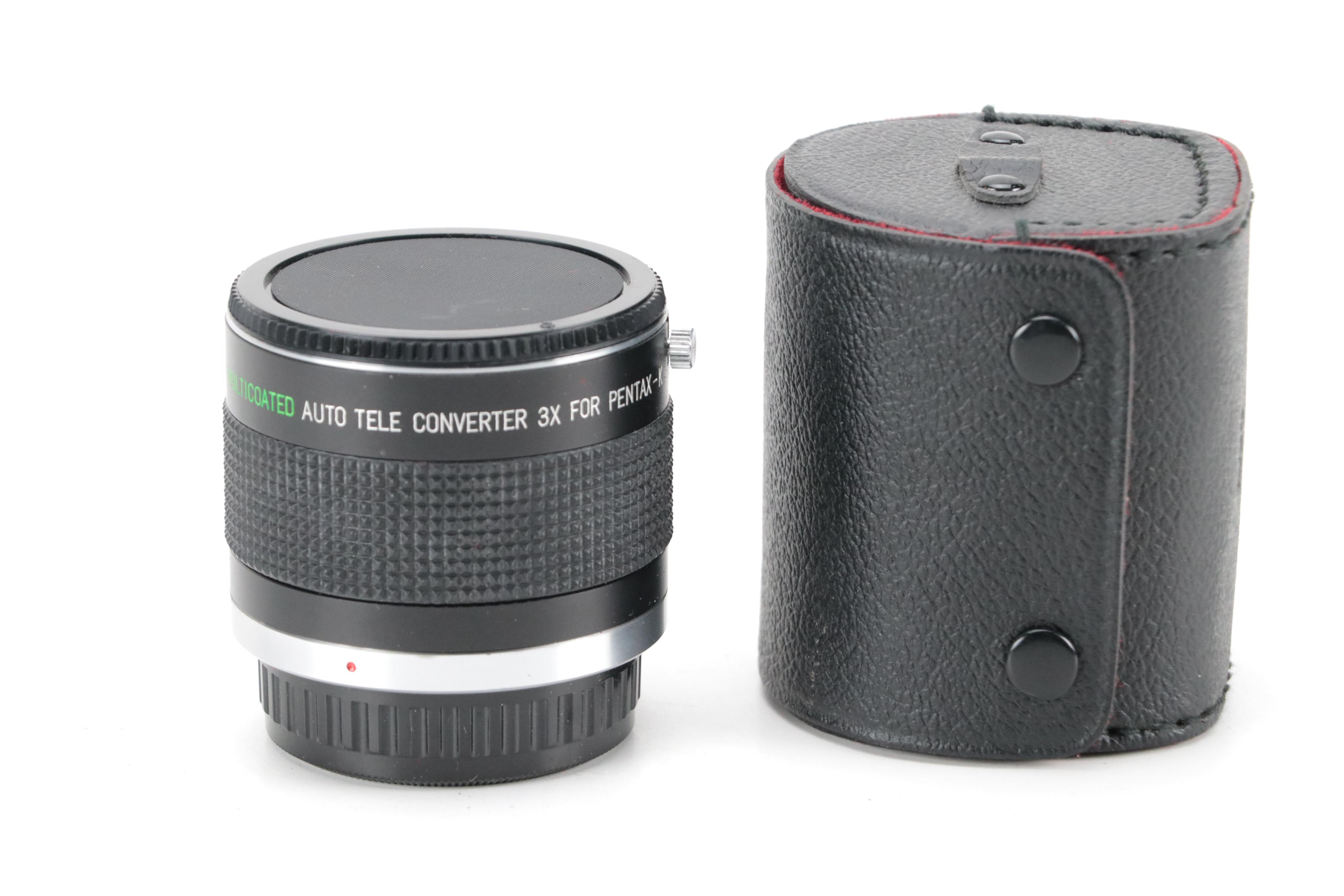 Pentax MX and K1000 Cameras with Lenses, Cases, and More Accessories