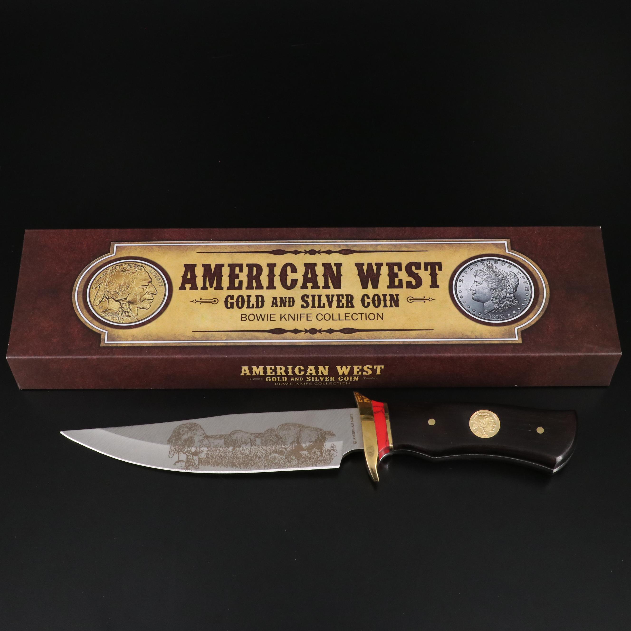 American West Gold and Silver Bowie Knife by American Mint