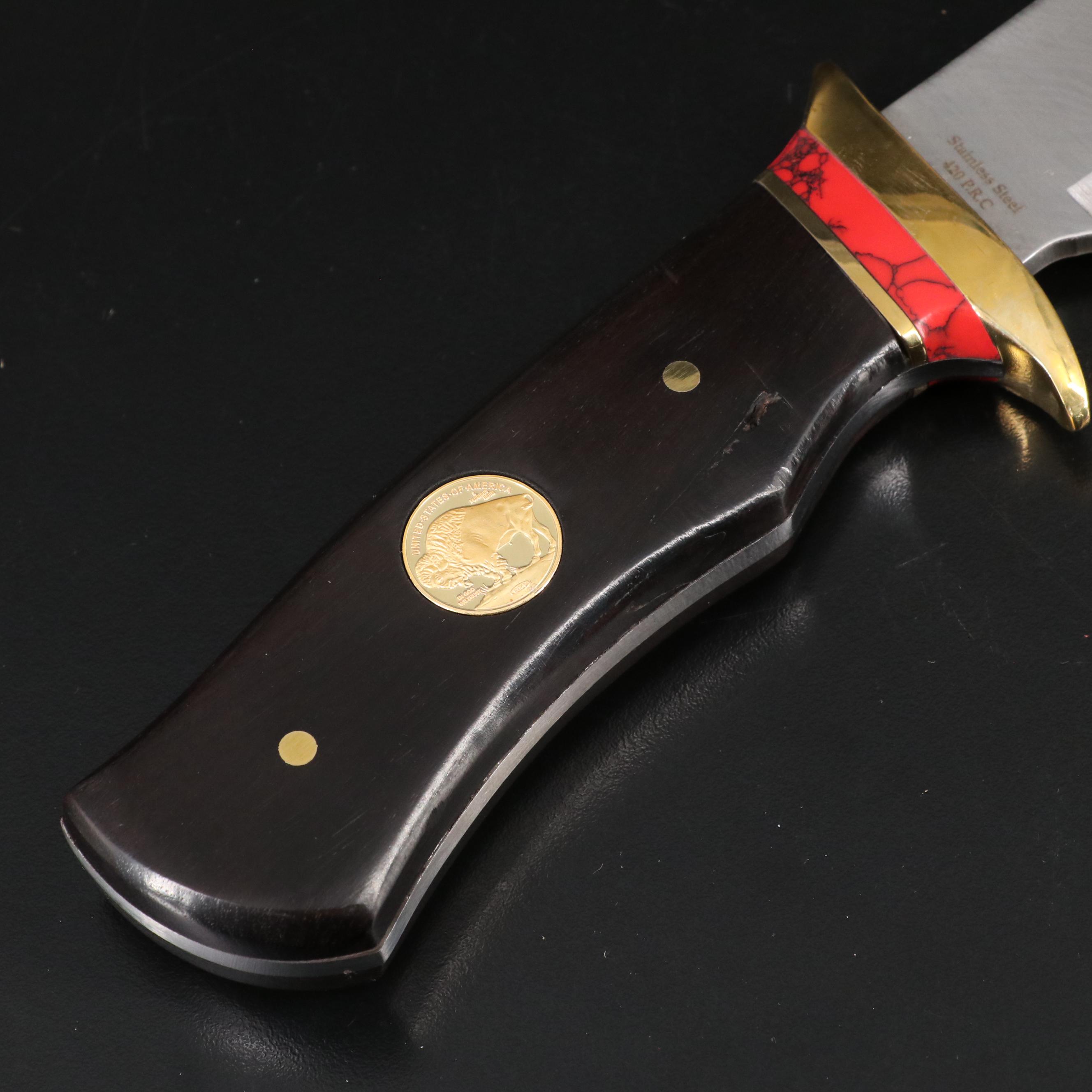 American West Gold and Silver Bowie Knife by American Mint
