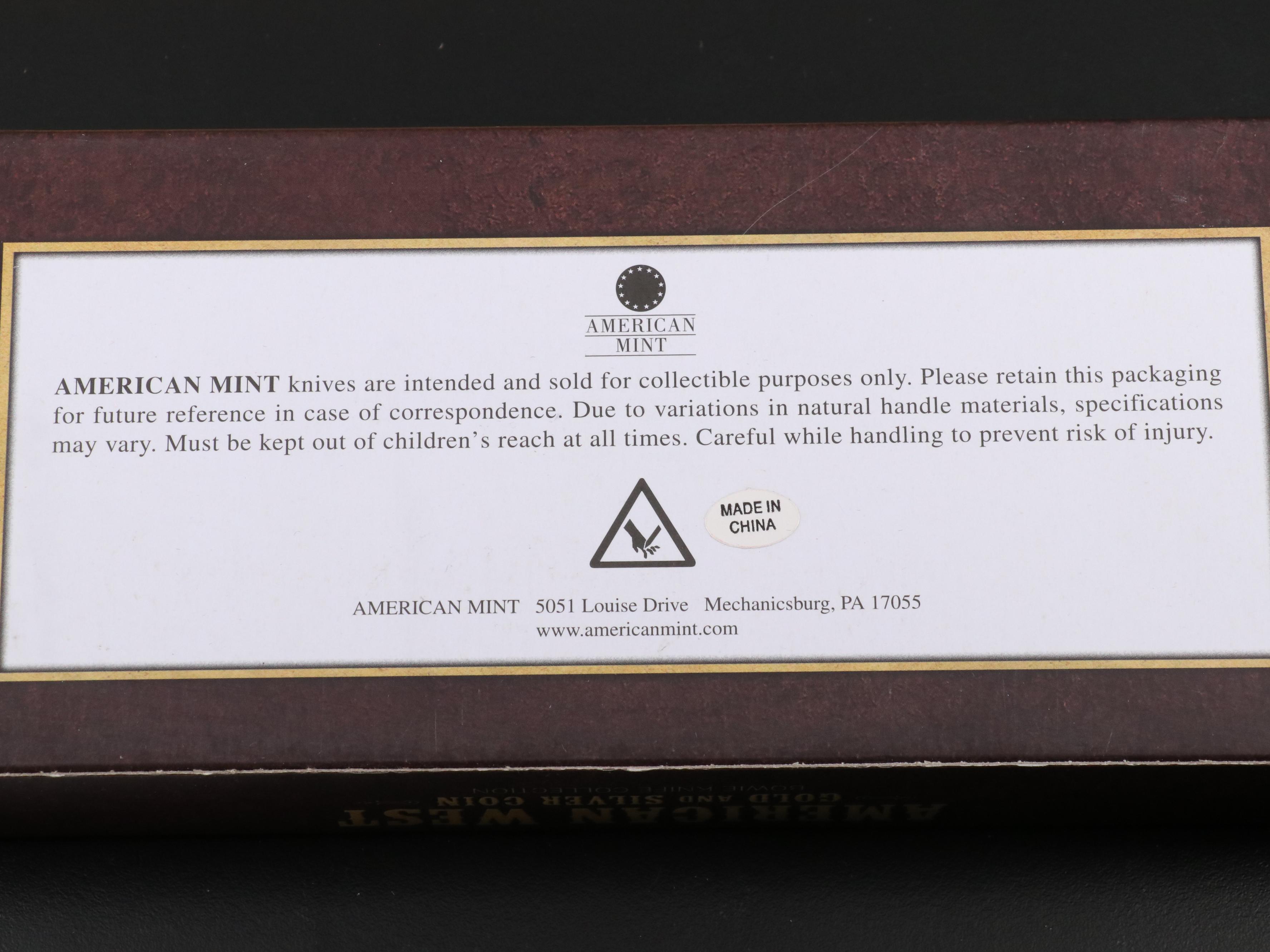 American West Gold and Silver Bowie Knife by American Mint