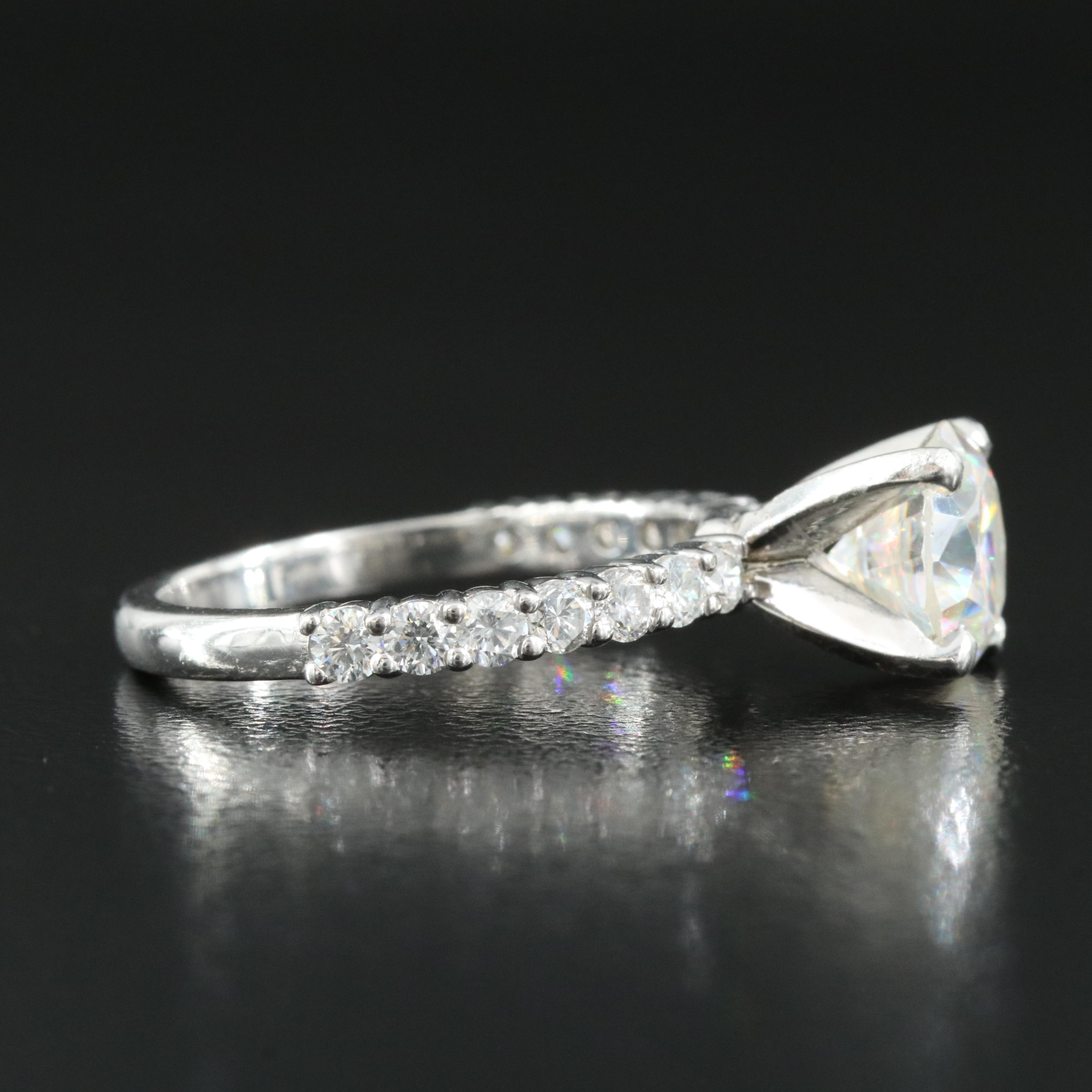 Platinum Strontium Titanate and Diamond Ring