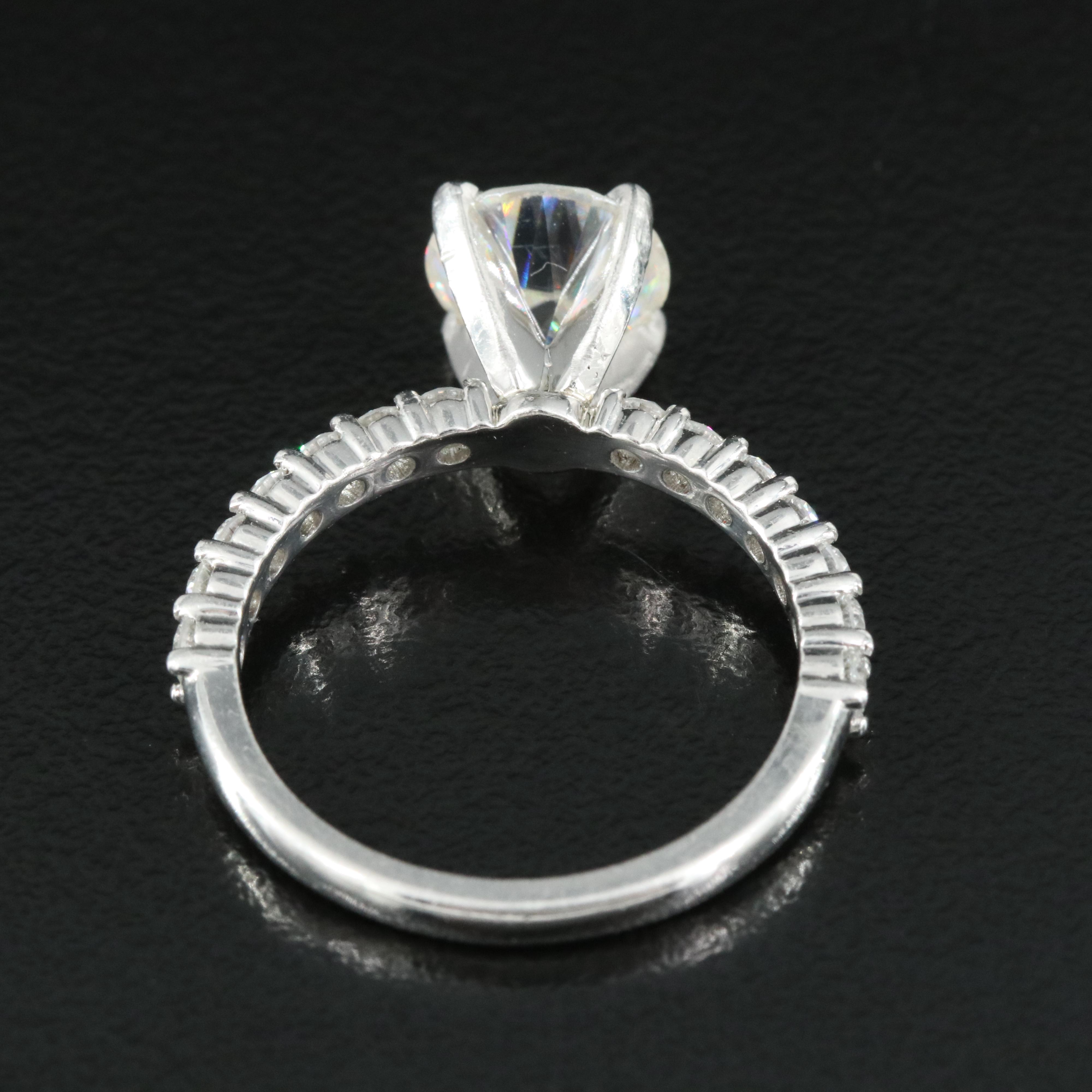 Platinum Strontium Titanate and Diamond Ring