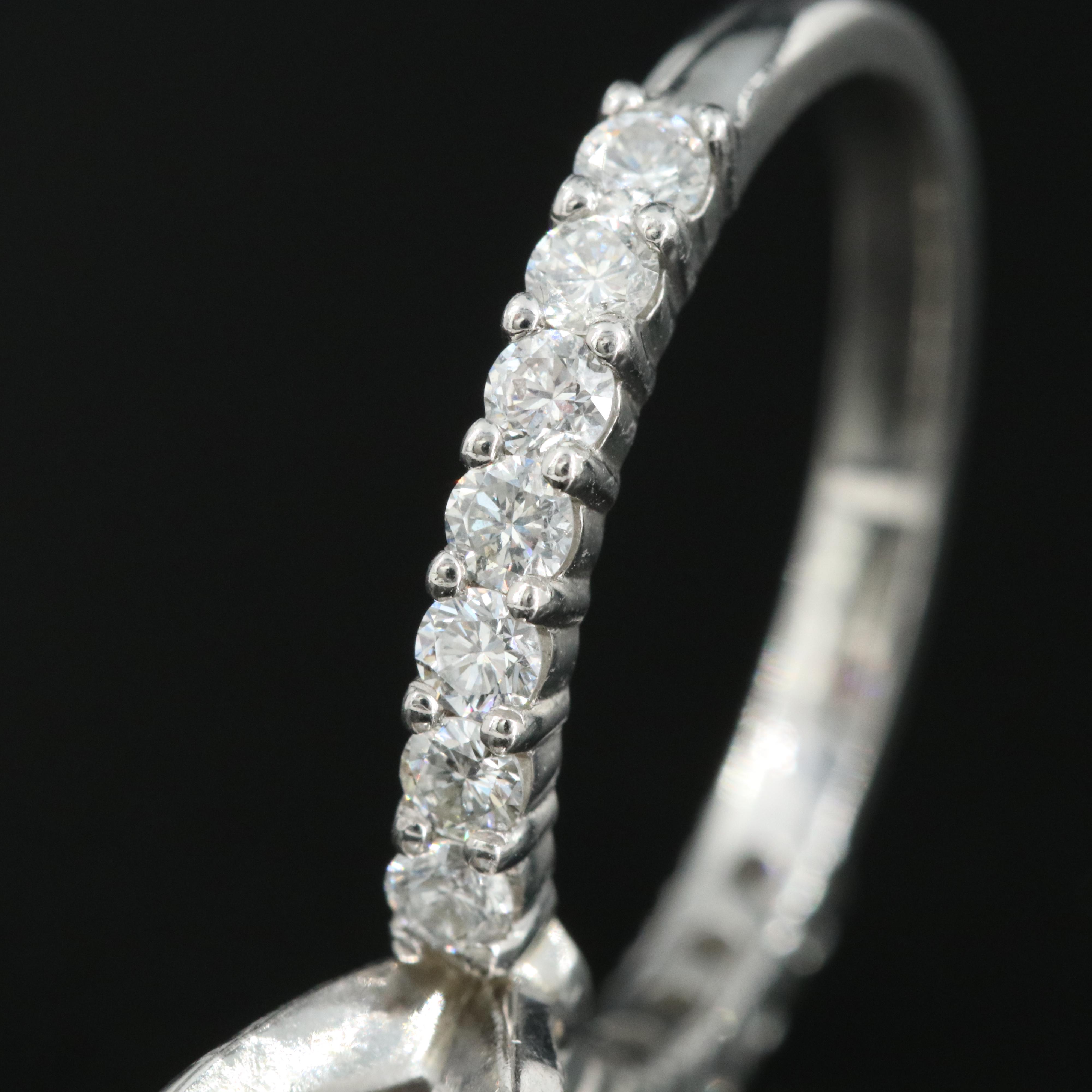 Platinum Strontium Titanate and Diamond Ring
