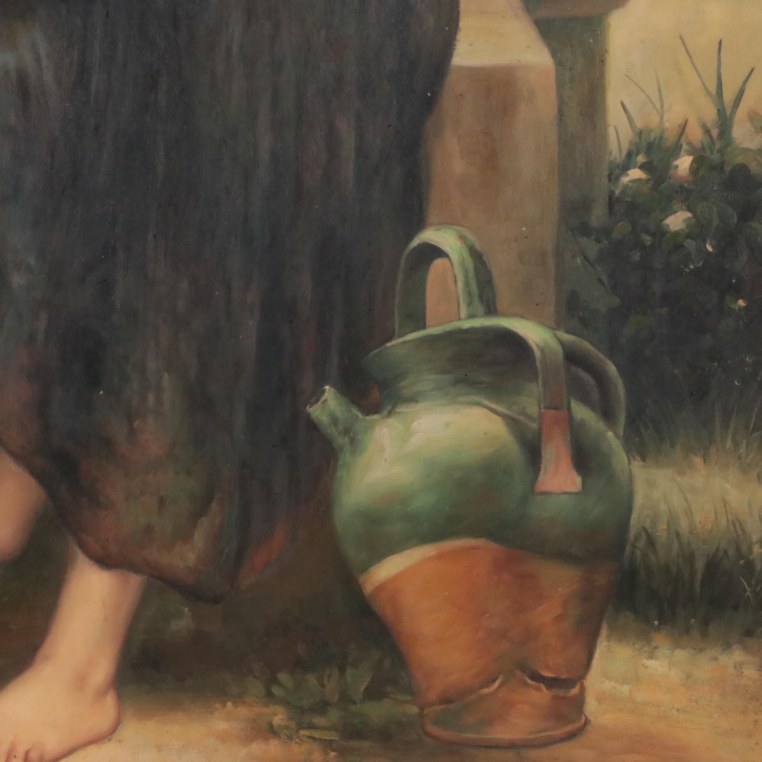 Oil Painting After Bouguereau  "The Broken Pitcher"