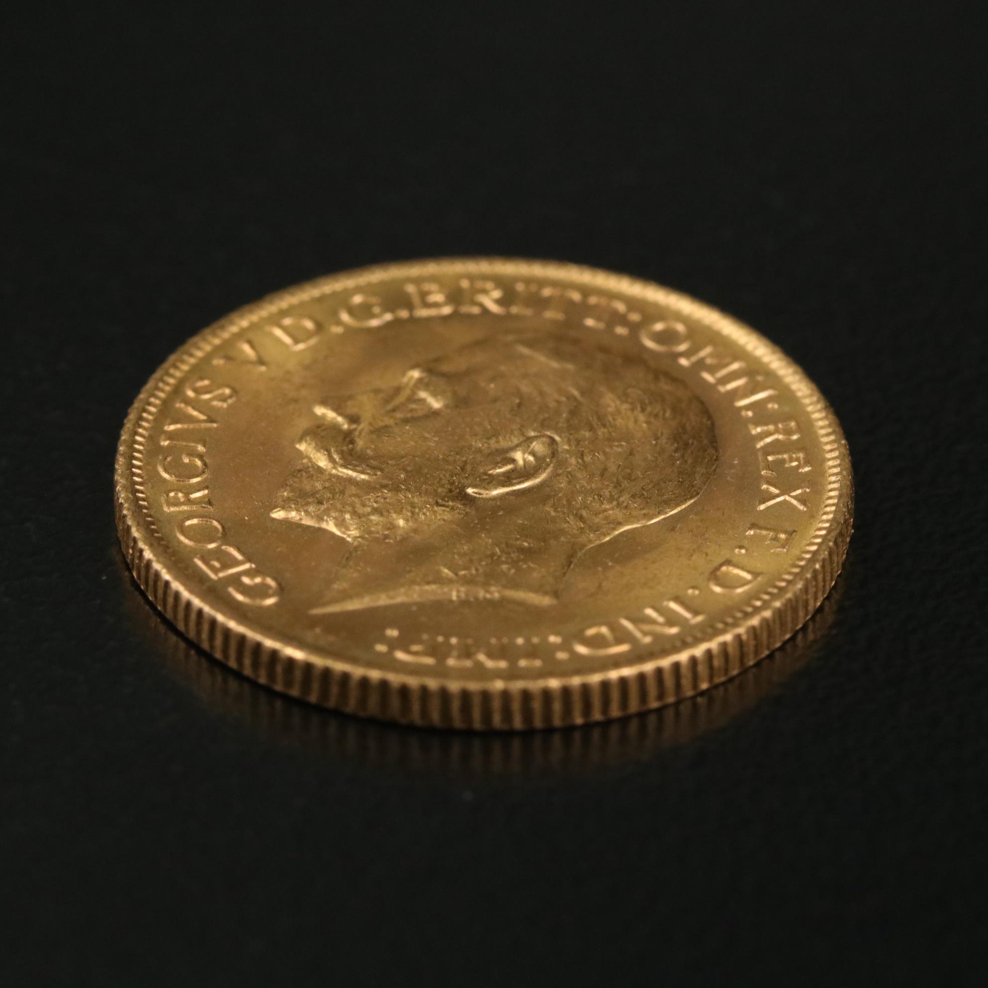 1911-S Australian Gold Sovereign Coin