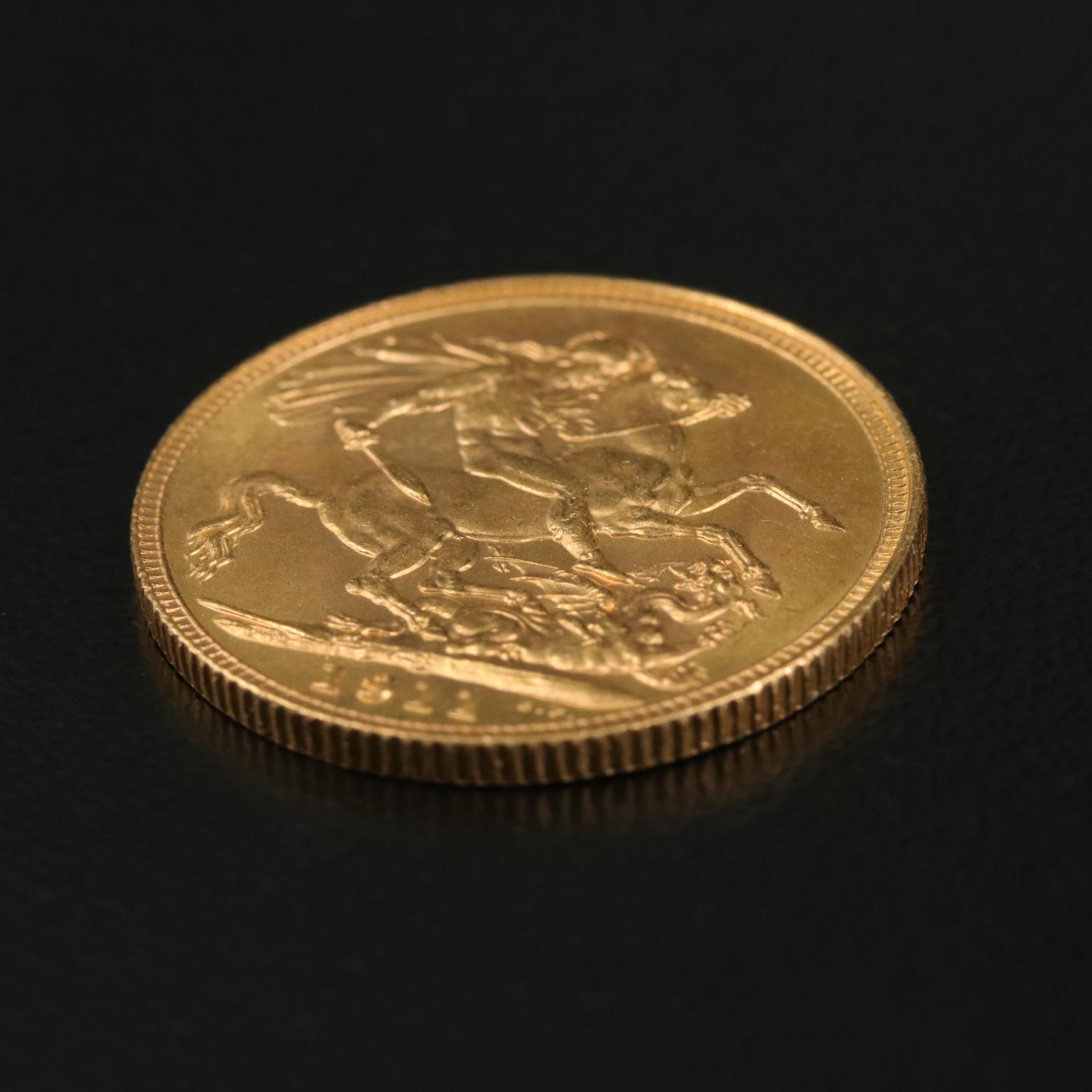 1911-S Australian Gold Sovereign Coin