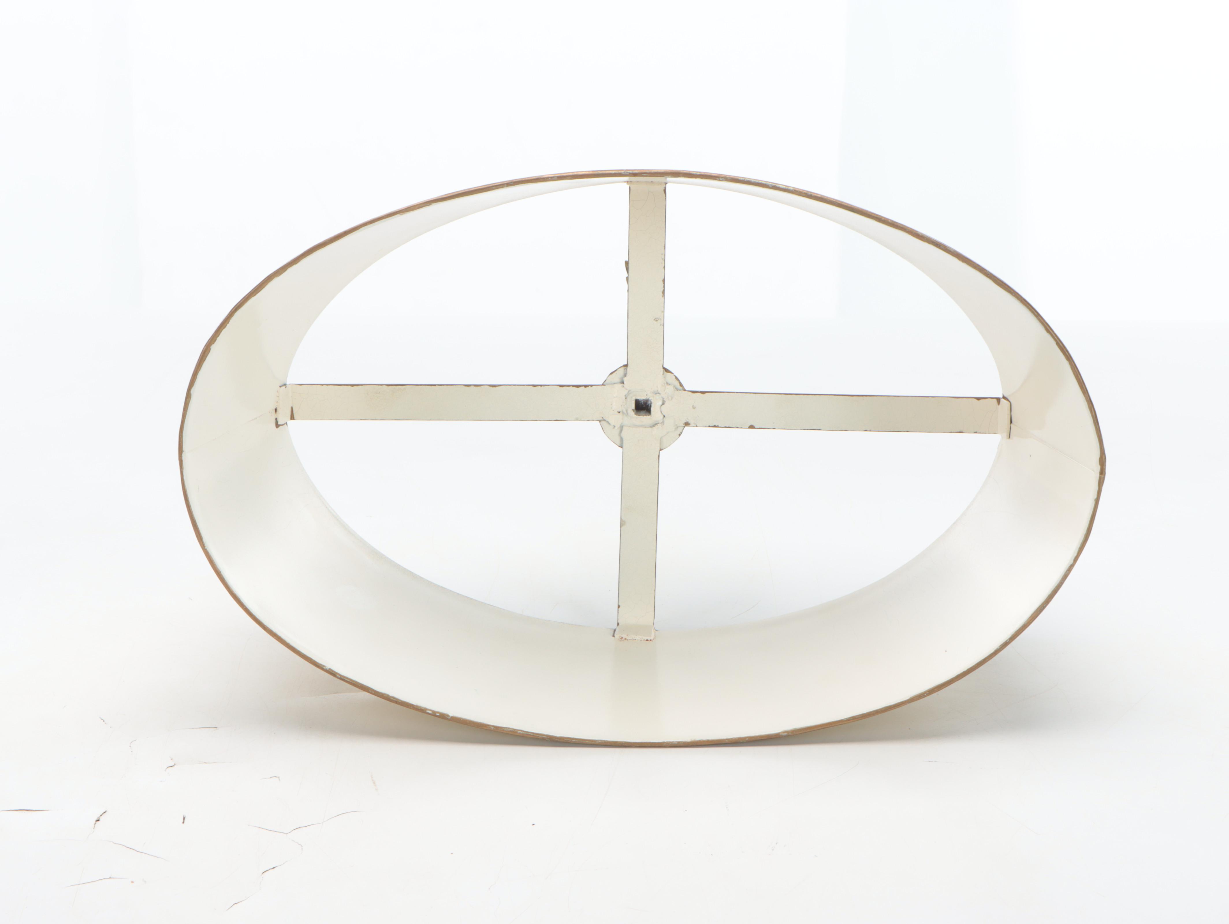 Brass Swan Body Bouillotte Style Table Lamp With Toleware Shade, Mid-20th C