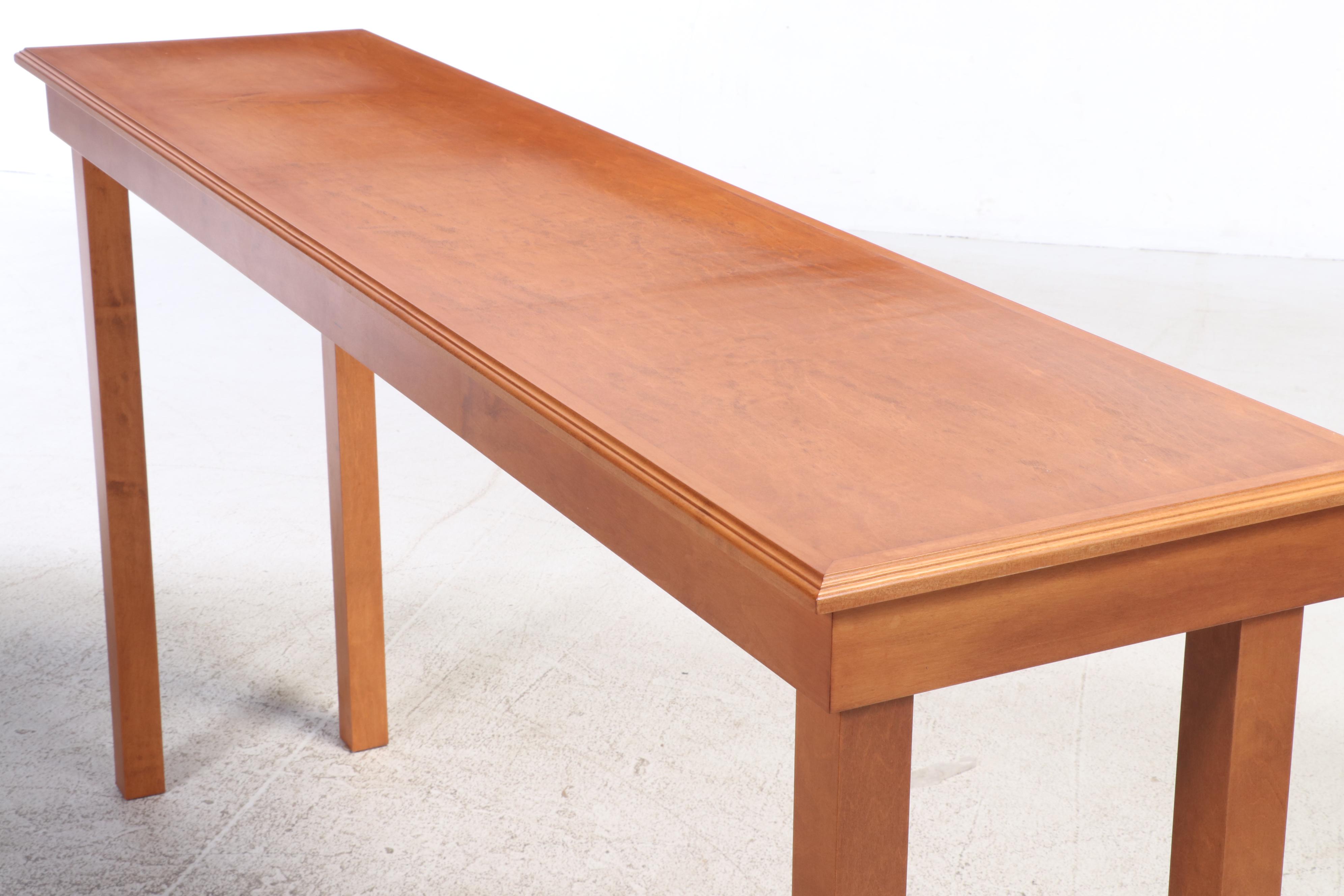 Large Maple Counter-Height Console Table