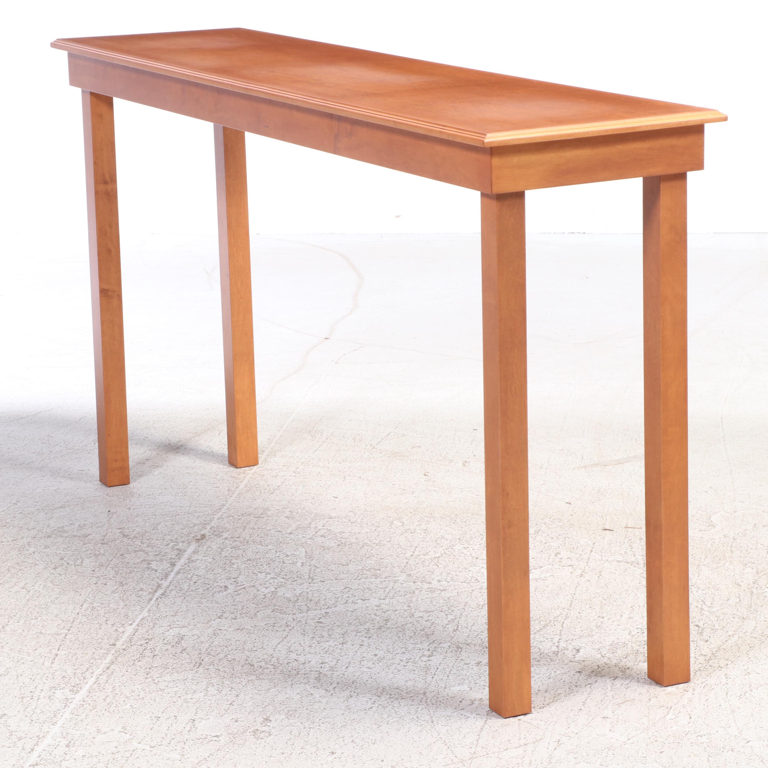 Large Maple Counter-Height Console Table