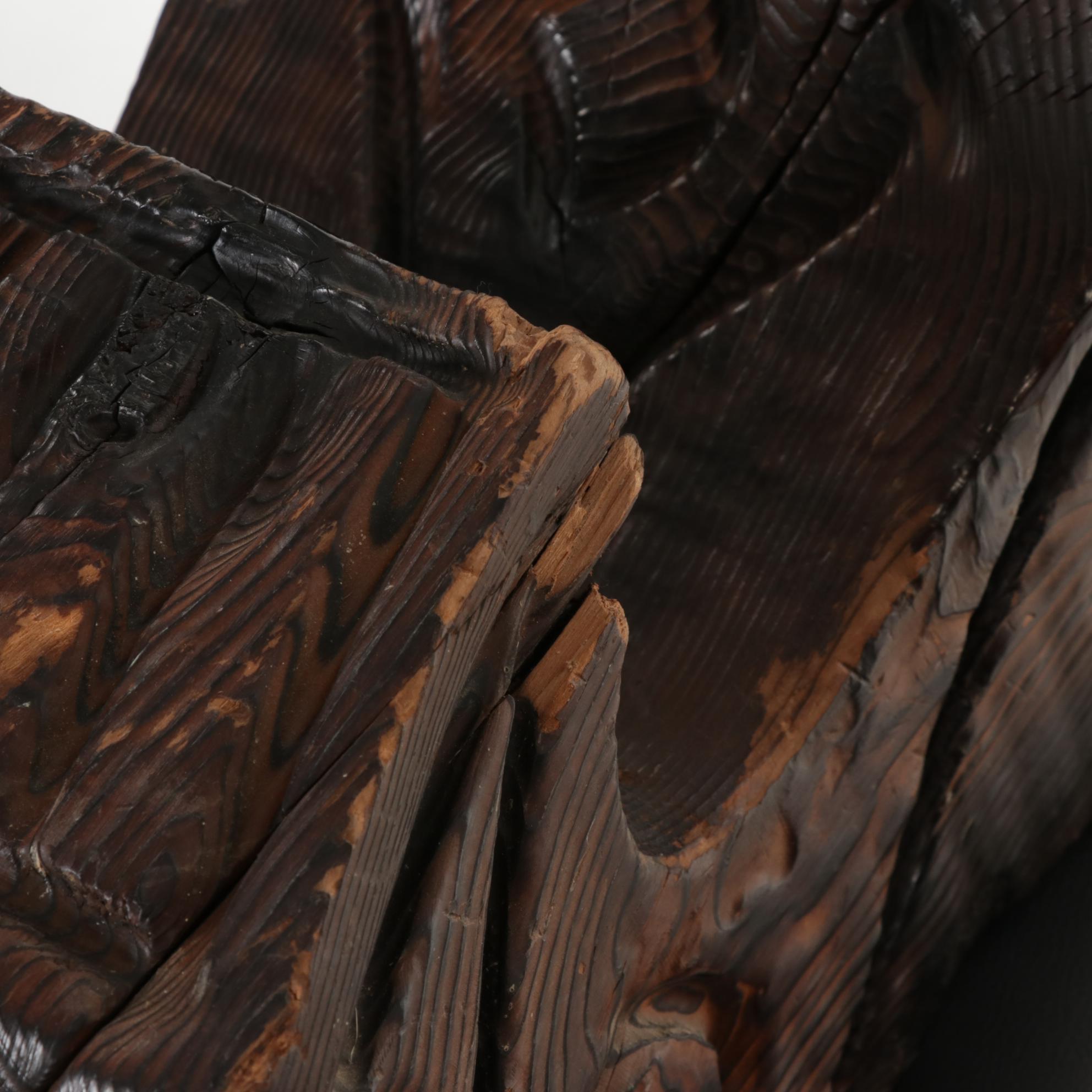 Three Witco Tiki-Style Red Cedar and Vinyl Cushion Top Bar Stools, 1970s