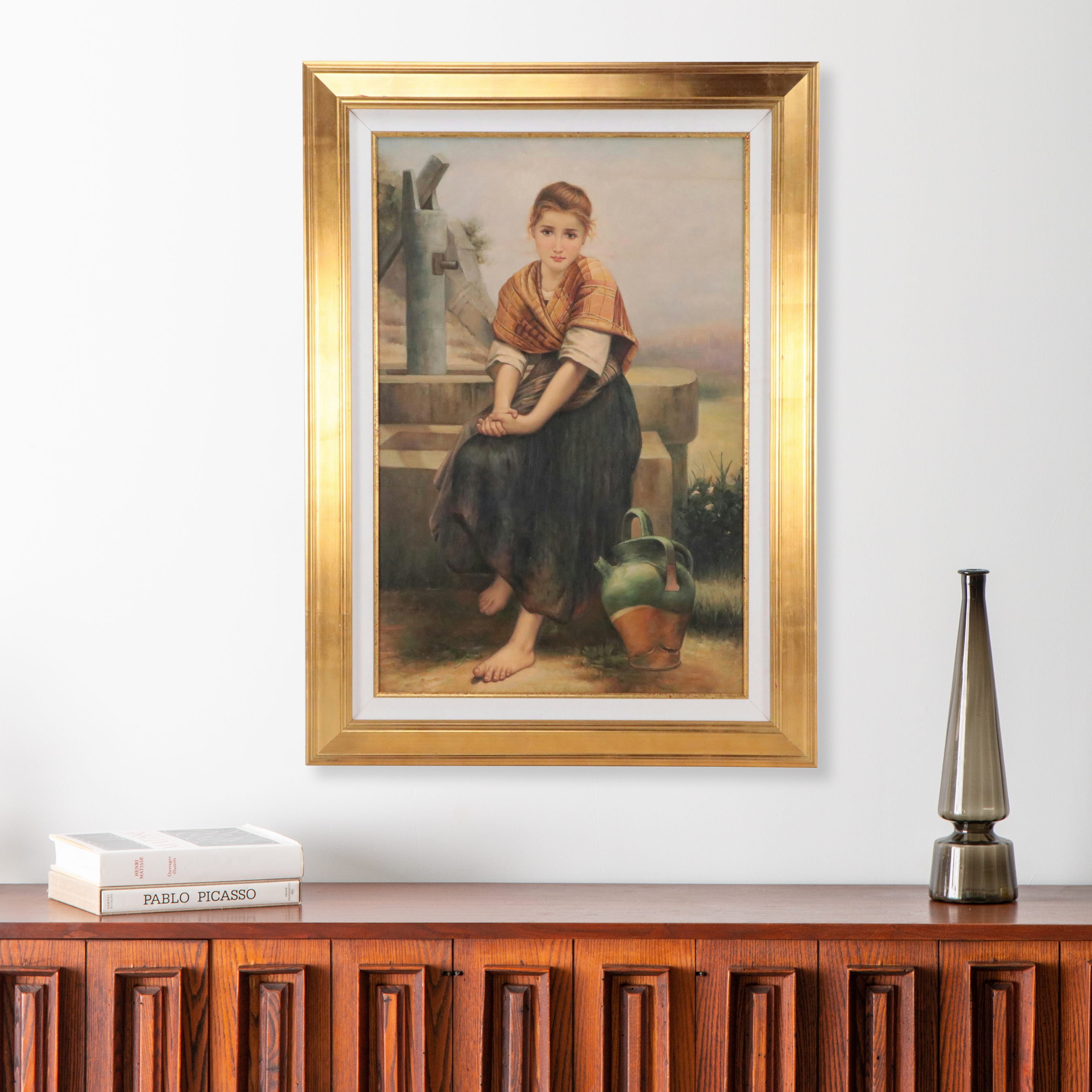 Oil Painting After Bouguereau  "The Broken Pitcher"