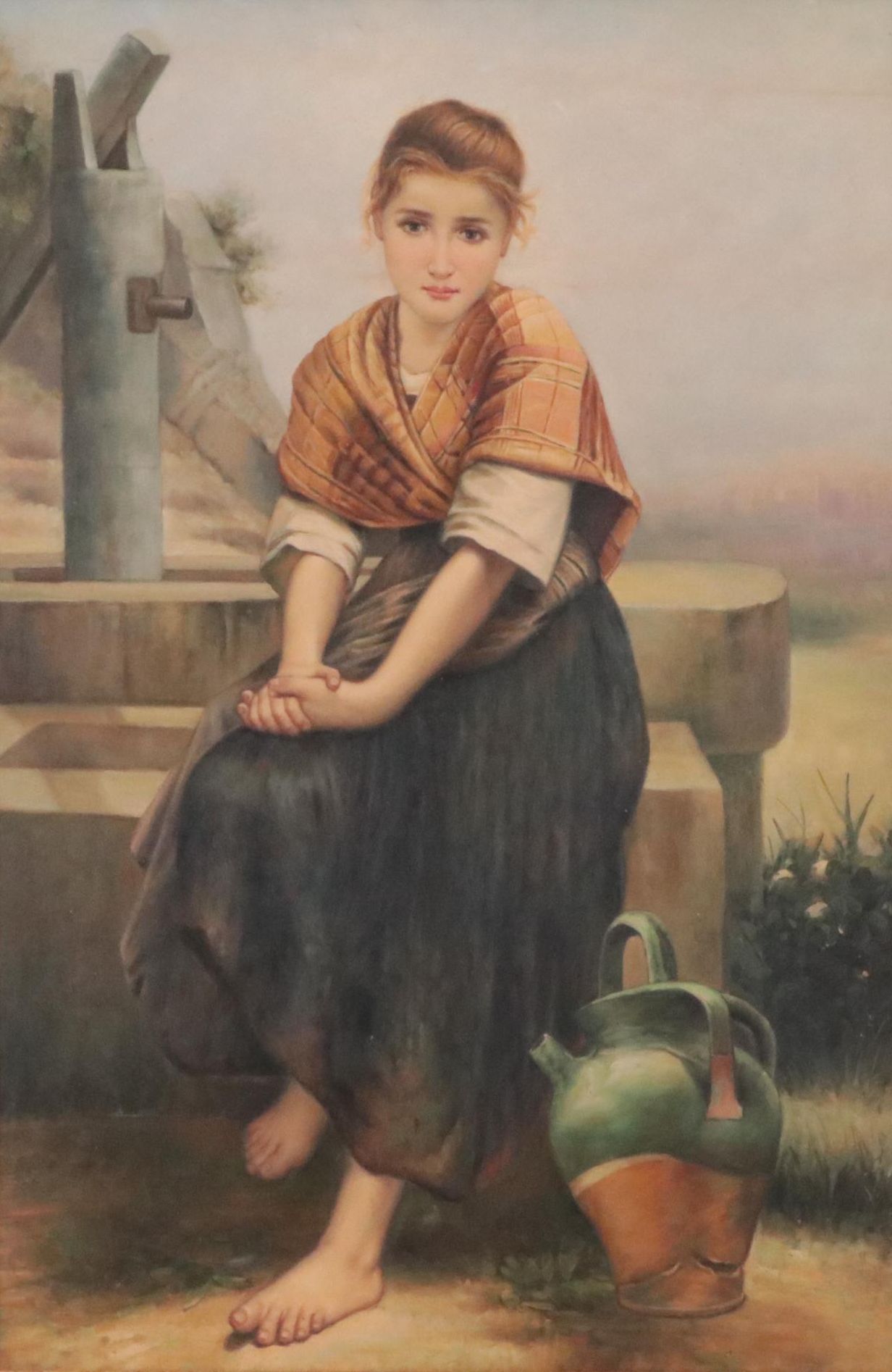 Oil Painting After Bouguereau  "The Broken Pitcher"