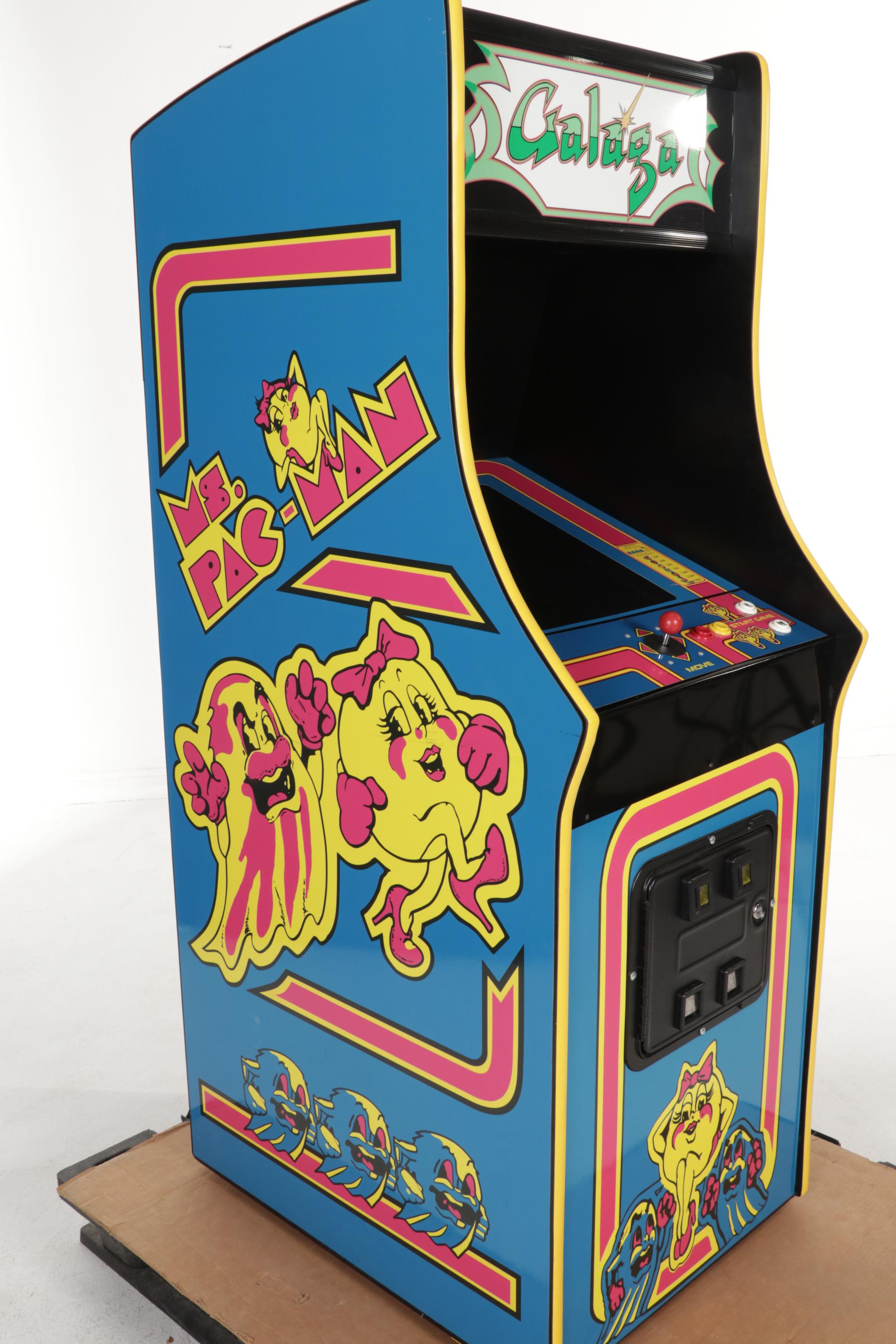 Ms. Pacman and Galaga Branded Freestanding Video Arcade Game, 21st Century