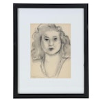 Portrait Lithograph After Henri Matisse "Madame Vava Duclos," 1955
