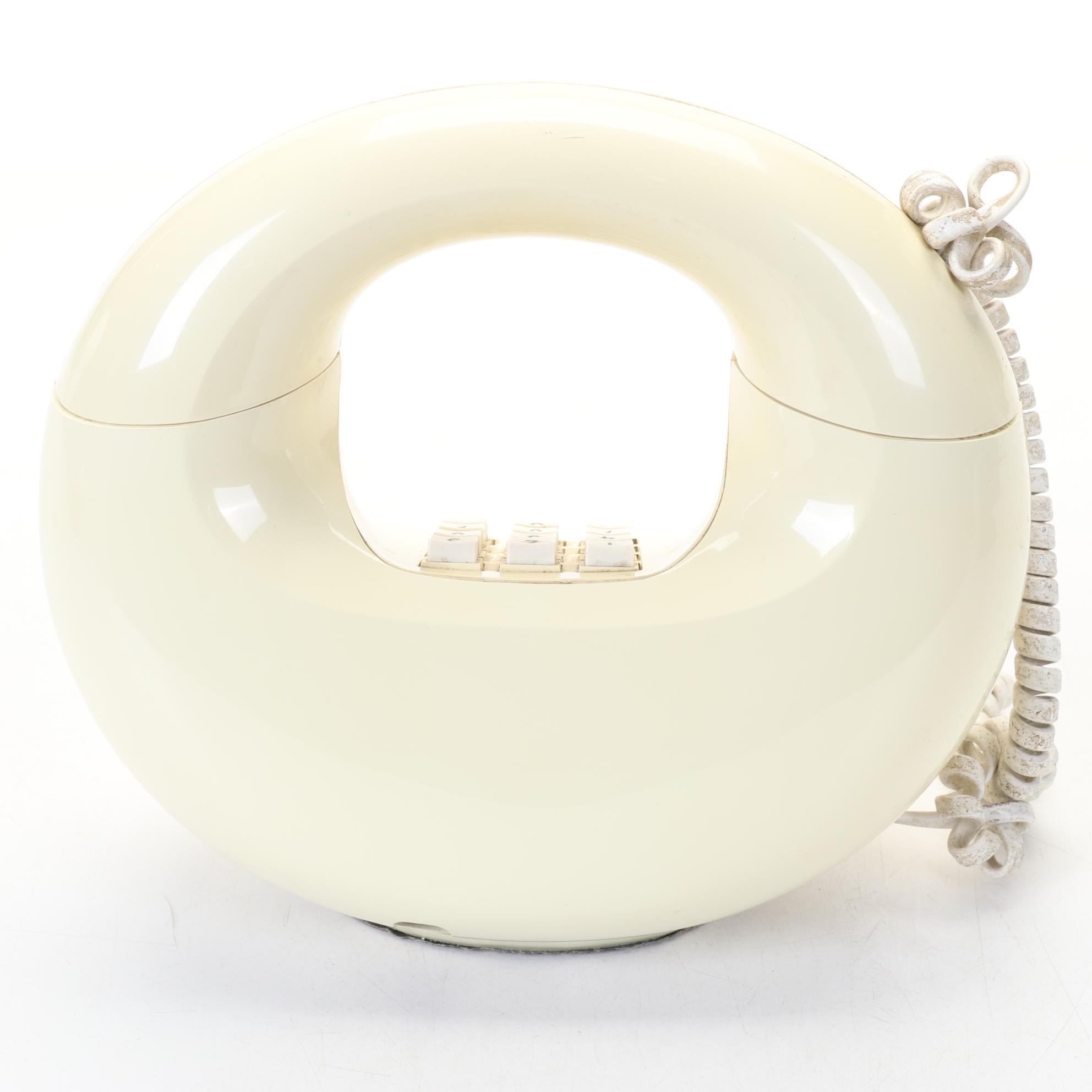 Western Electric Cream Colored "Sculptura" Telephone, 1970s