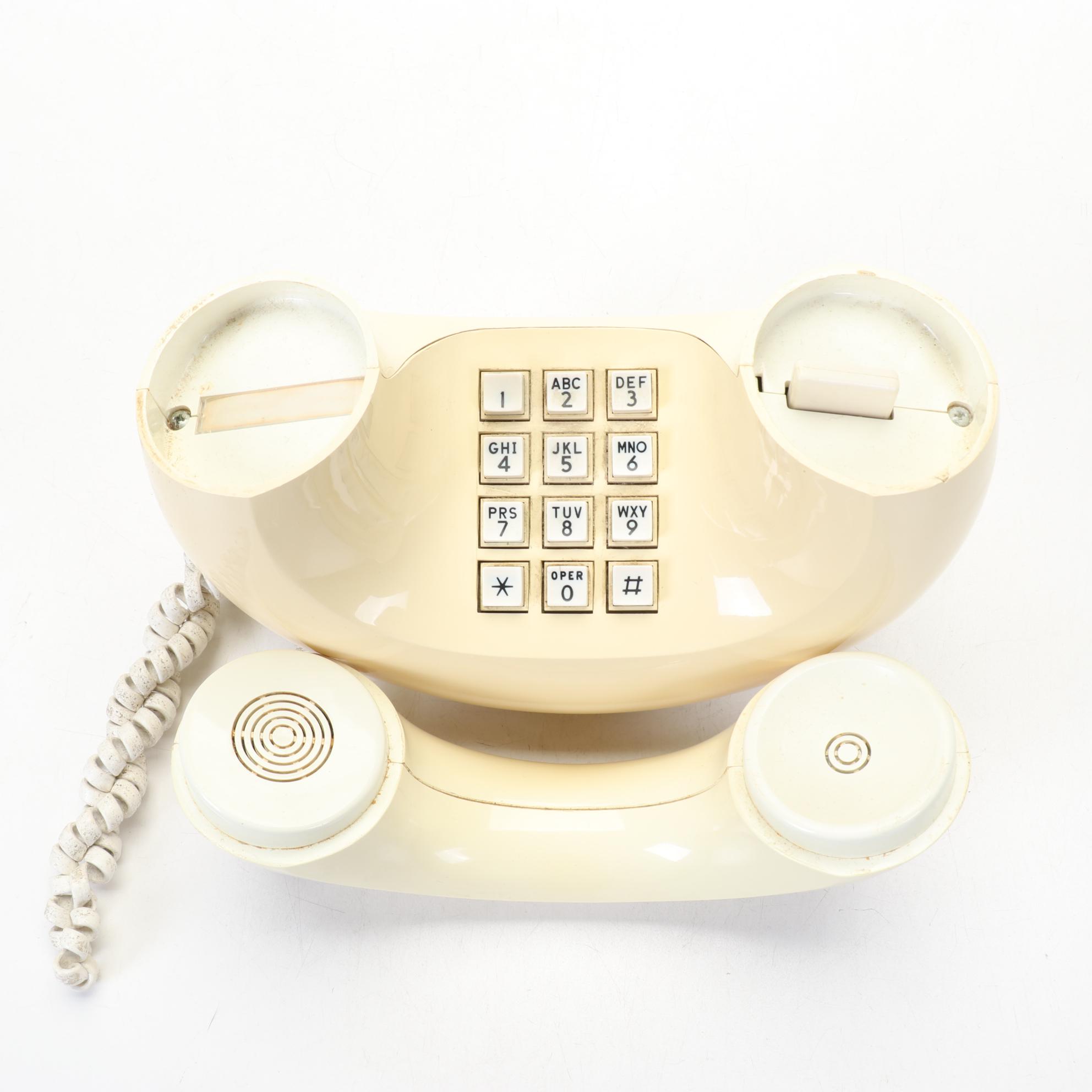 Western Electric Cream Colored "Sculptura" Telephone, 1970s