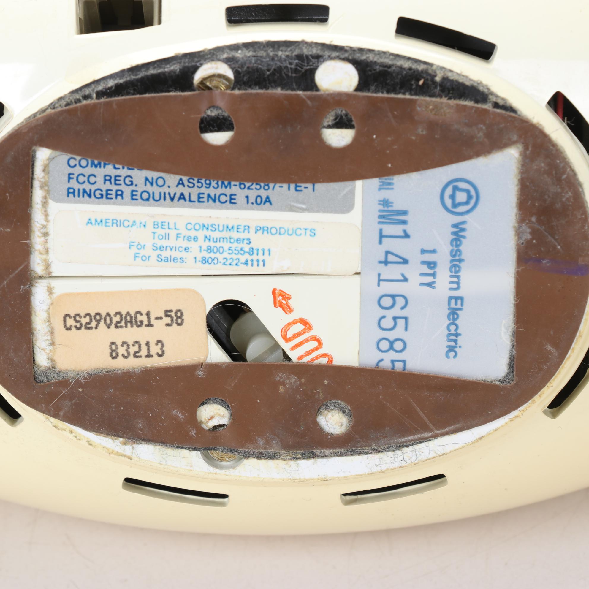 Western Electric Cream Colored "Sculptura" Telephone, 1970s