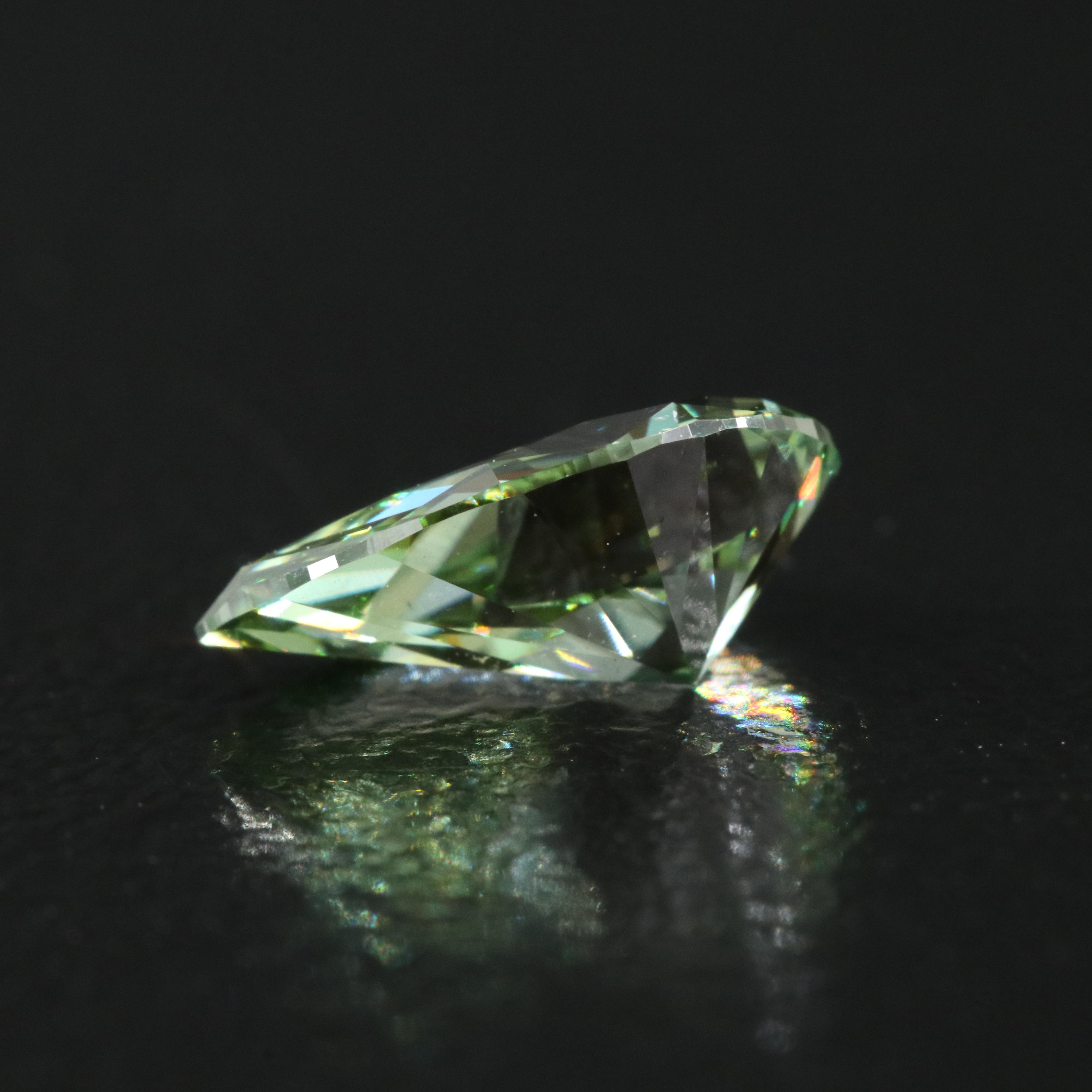 Loose 1.01 CT (Origin Undetermined) Fancy Green Diamond
