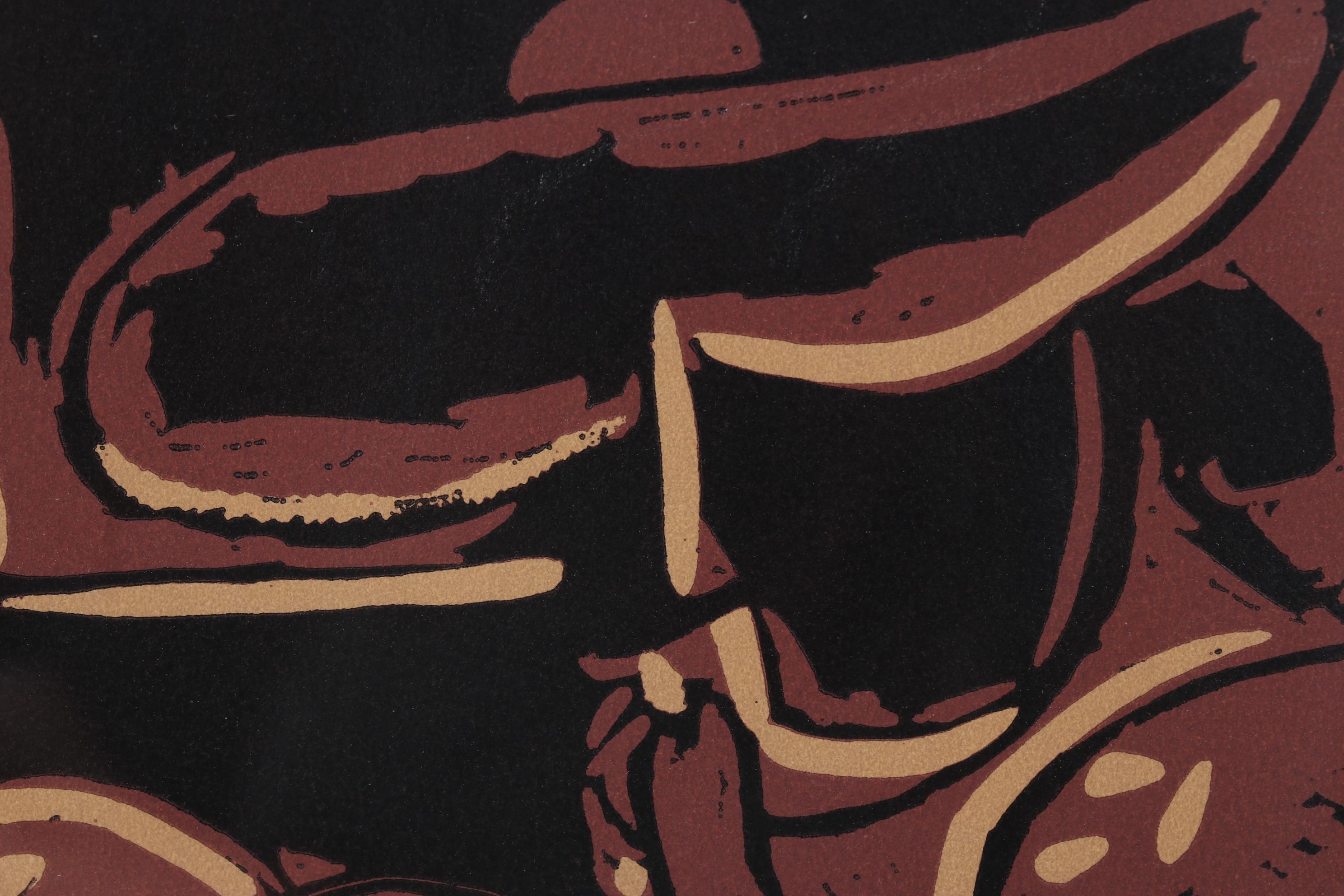 Pablo Picasso Linocut "Reclining Woman and Picador with Guitar," 1962